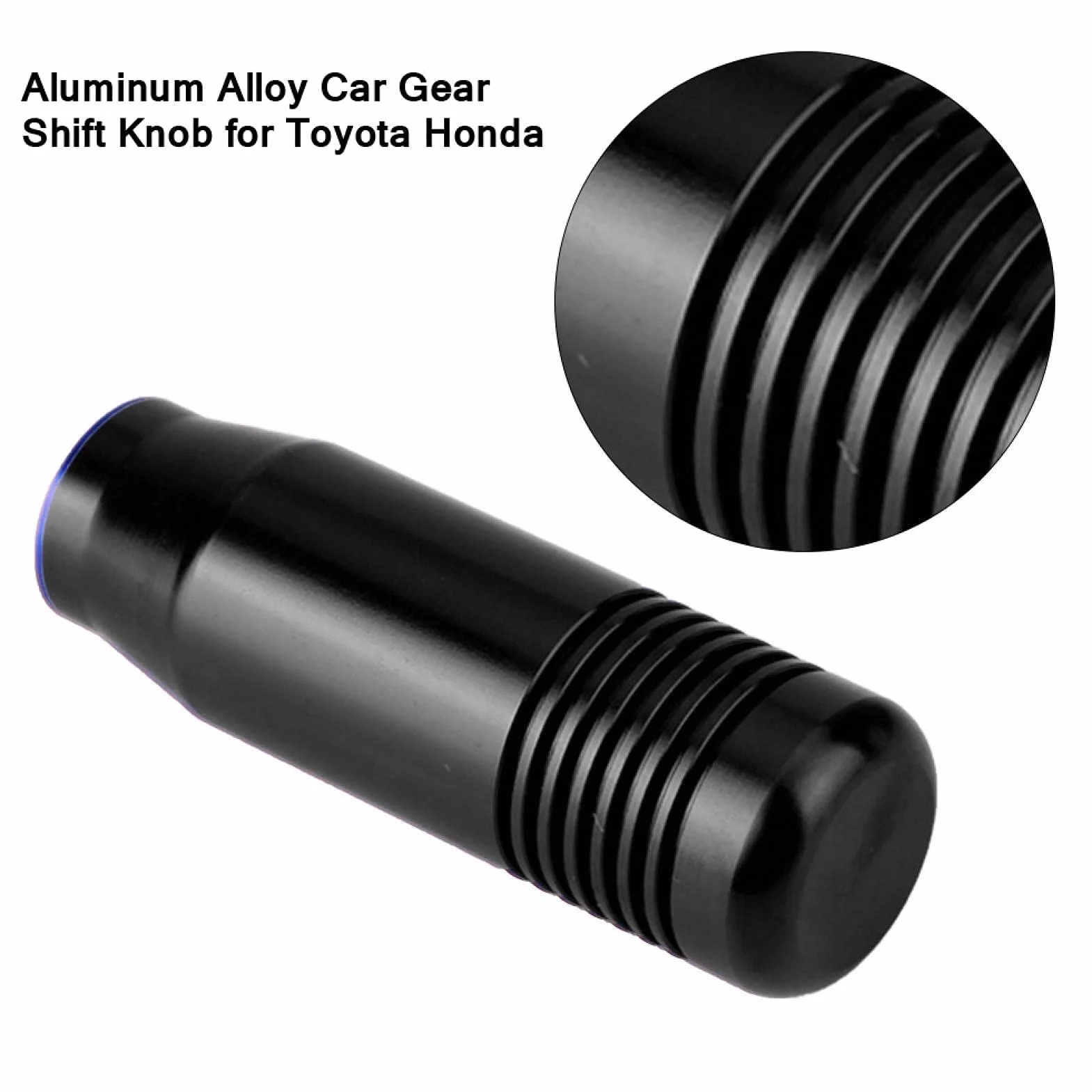Gałka Zmiany Biegów, Ręczna Gałka Zmiany Biegów do Samochodu ze Stopu Aluminium Uchwyt Shifter Head 8.5cm Zamiennik dla Gałki Zmiany Biegów Versnellingspookknop Gałka Zmiany Biegów(czarny)
