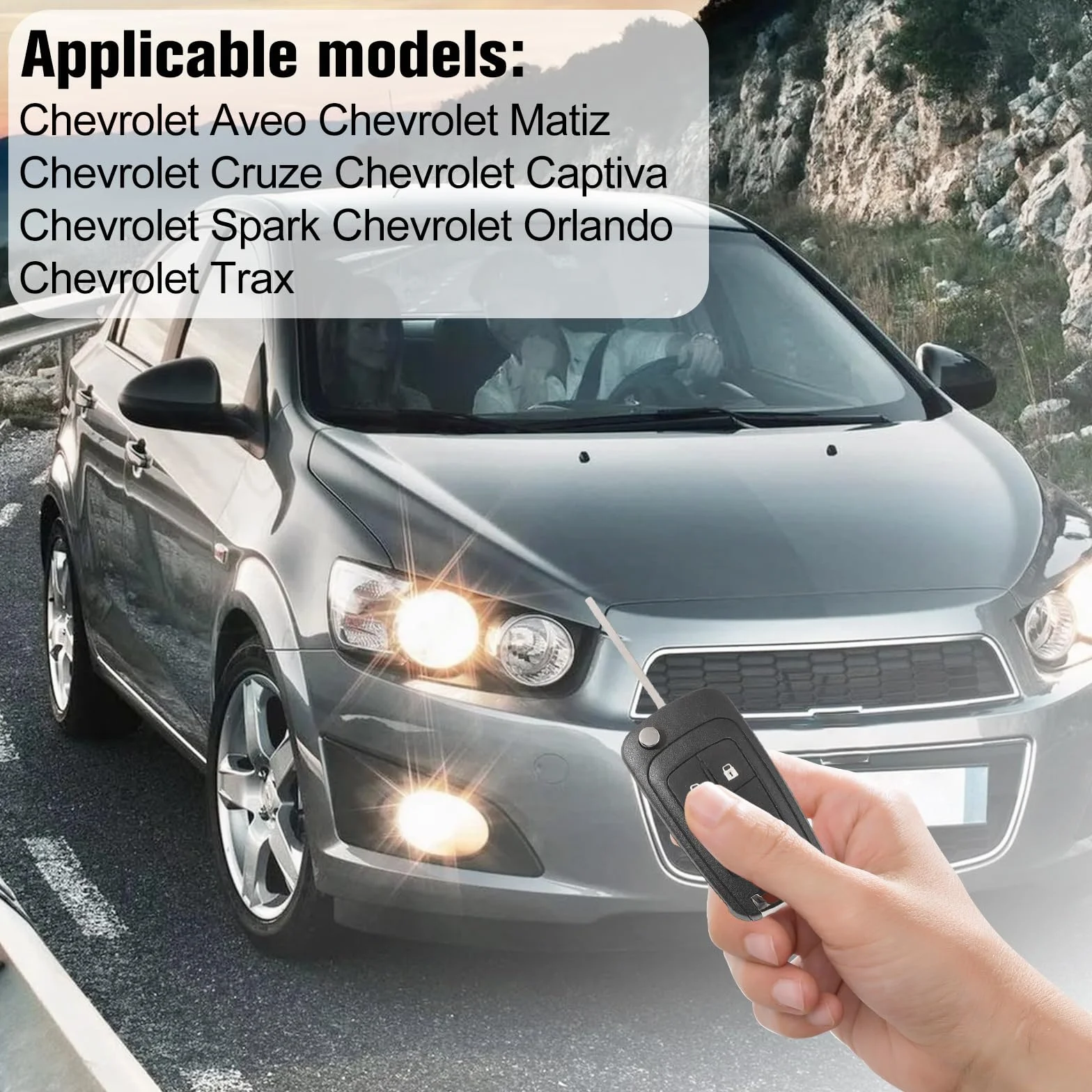 2 sztuki 2-przyciskowe obudowy kluczy kompatybilne z Opel Insignia Astra Meriva Mokka Zafira Adam Chevrolet Cruze Aveo Orlando Spark Trax Matiz Captiva zdalne sterowanie kluczyka do samochodu
