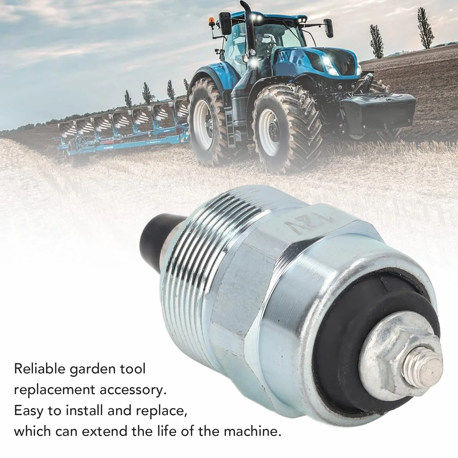 Elektromagnes Pompy Wtryskowej Paliwa, 12V 1A Silnik Wysokoprężny Pompa Paliwa Wymiana Zaworu Elektromagnetycznego Rozrusznika Kompatybilny z New Holland 3830 4030 4230 4330