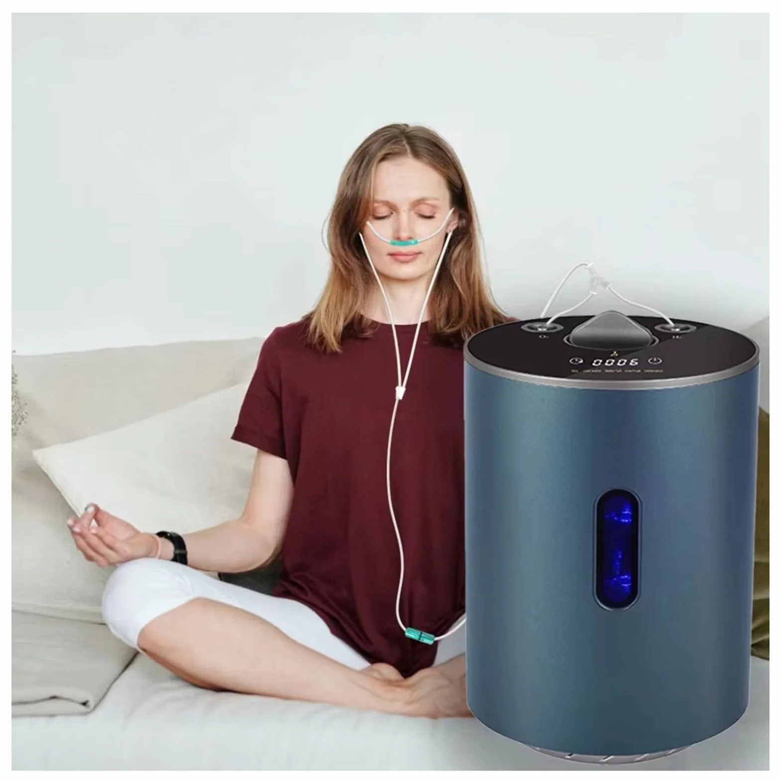 Inhalator Wodoru H2 99,99% Czystości 225ml/min Blue Do Użytku Domowego