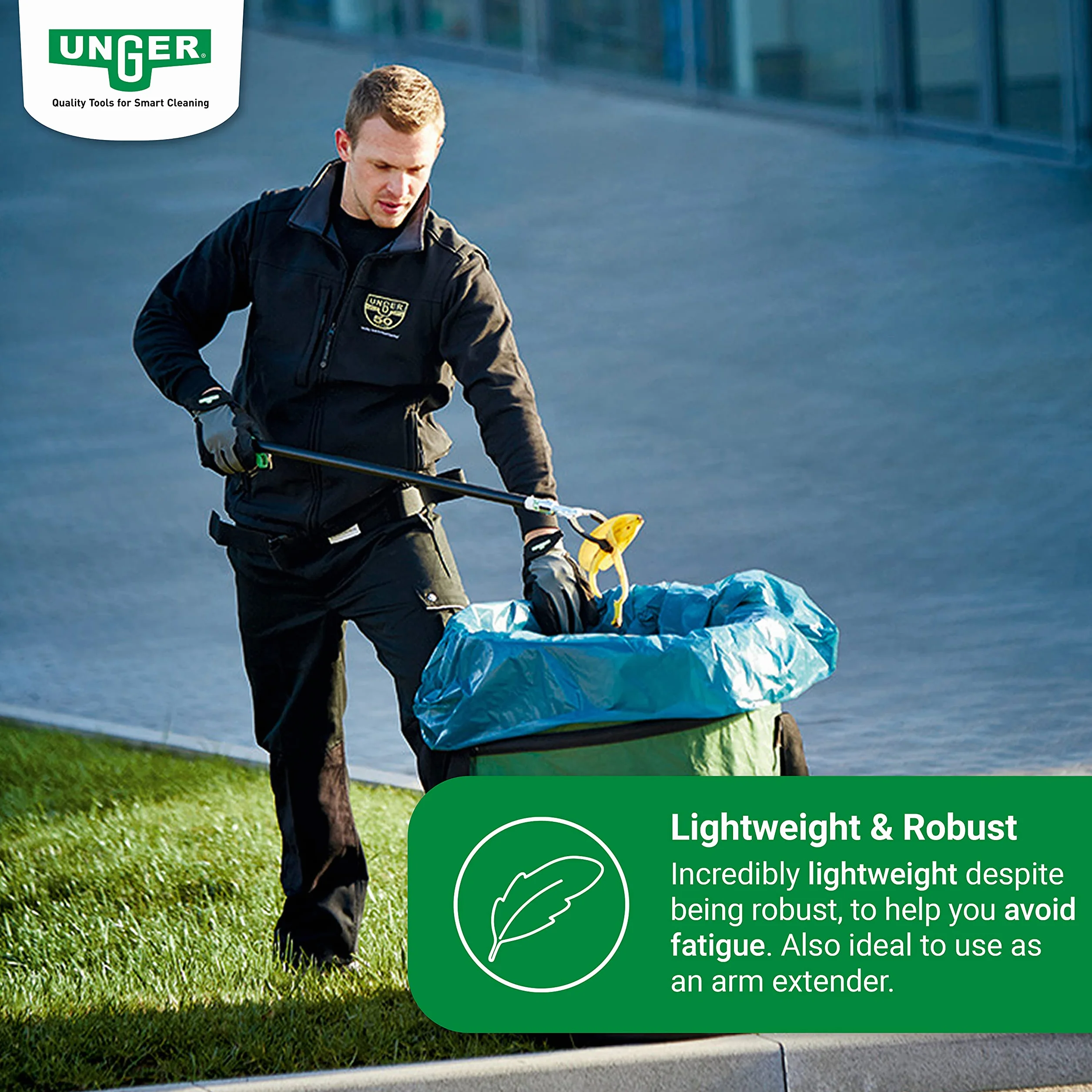 UNGER NN900 NiftyNabber PRO chwytak śmieci 90 cm stalowy