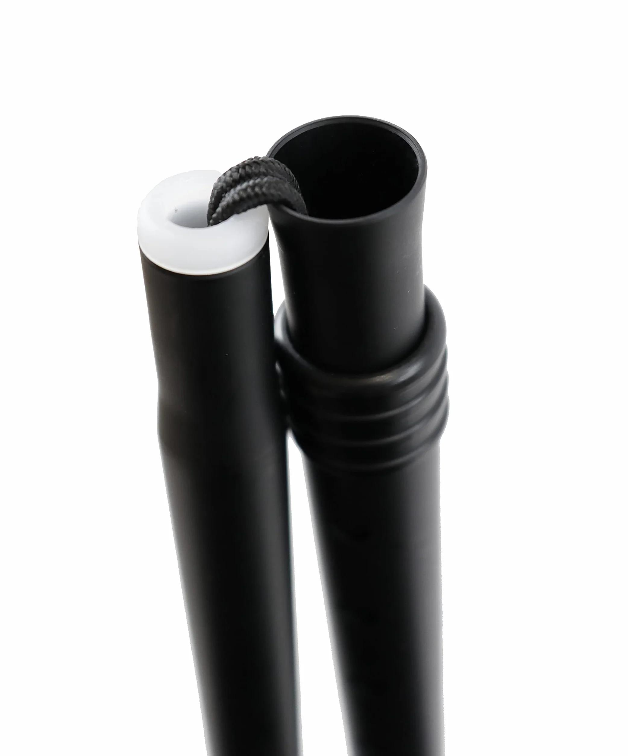 Aluminiowe składane kule do chodzenia dla dorosłych x2 sztuki, otwarty mankiet, czarne