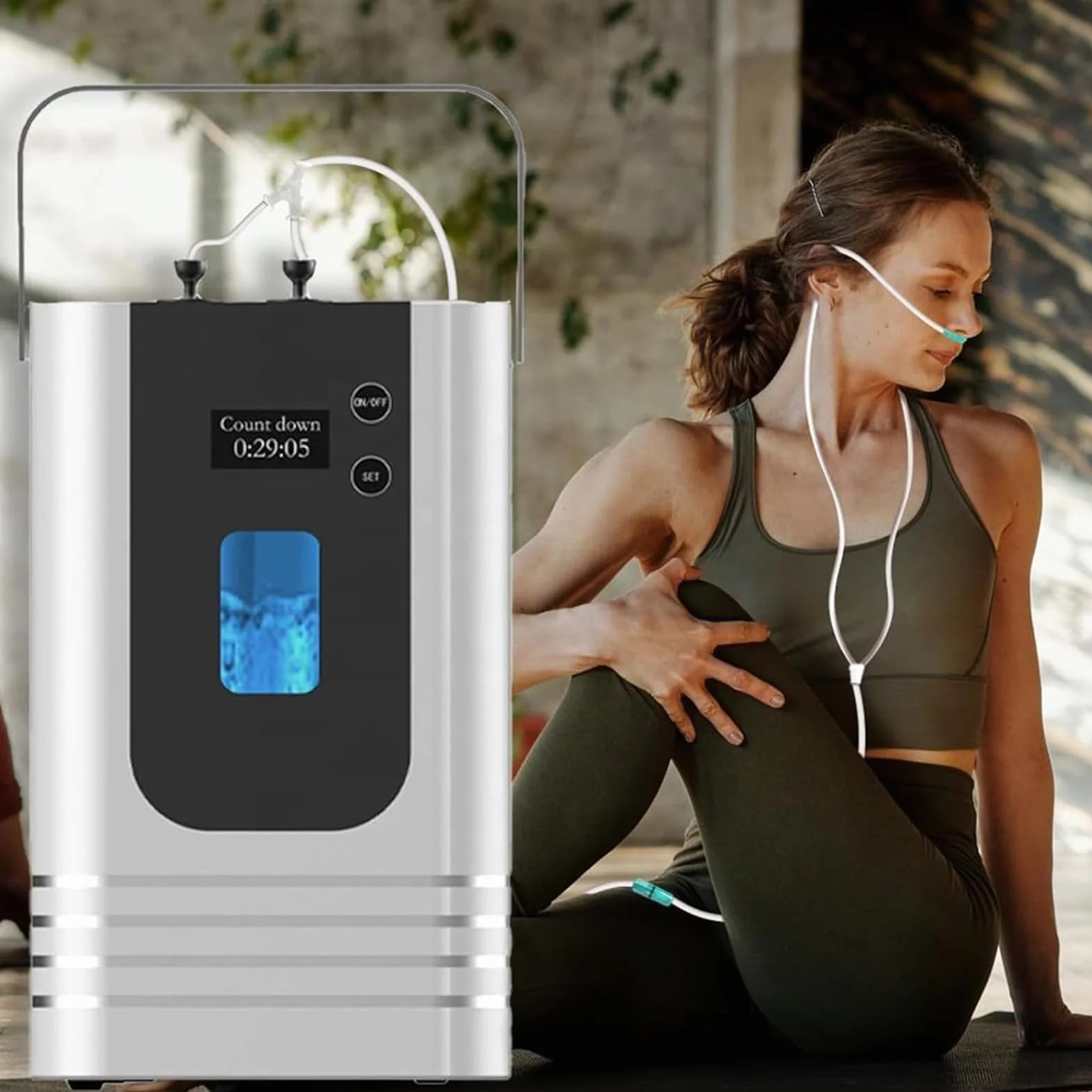 Maszyna do inhalacji wodorowej H2 99,99% 2-portowy inhalator z separacją 300+150 PEM 450ML/min Double suction
