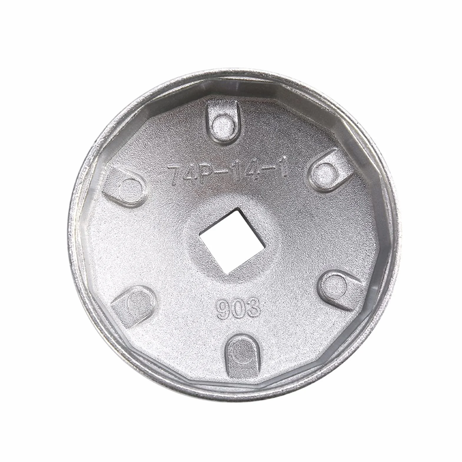 Tbest 74mm 14-ostrzowy Aluminiowy Klucz do Filtra Narzędzie do Usuwania Nasadek Premium Trwałe Akcesoria do Naprawy Samochodów do Pojazdów Kolor Srebrny 1 Sztuka