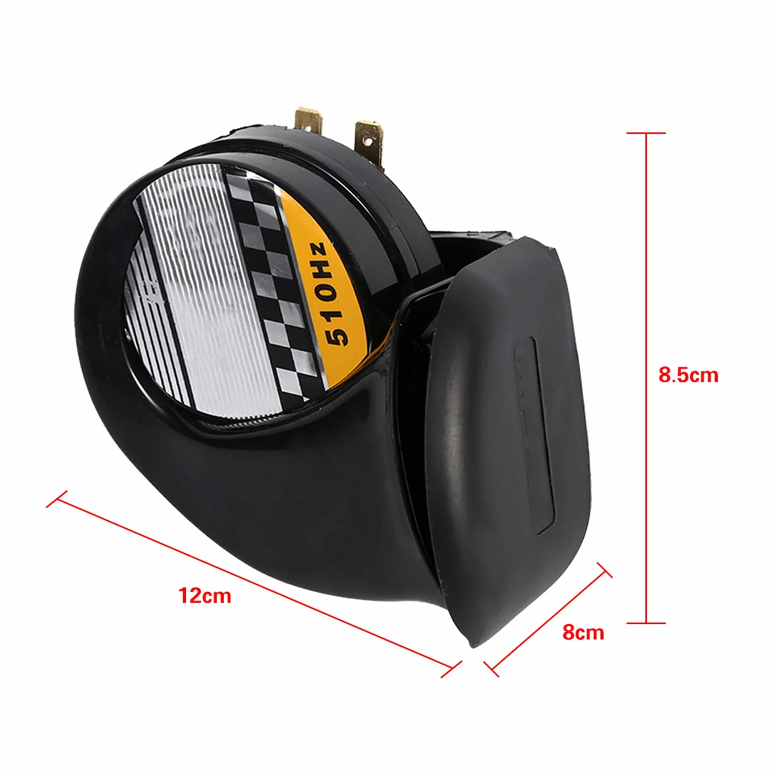 Klakson motocyklowy ślimak Potężny 115 DB 510 Hz 12 V Syrena Horn Głośnik Mocny Wodoodporny do Samochodu Skutera Samochodowego