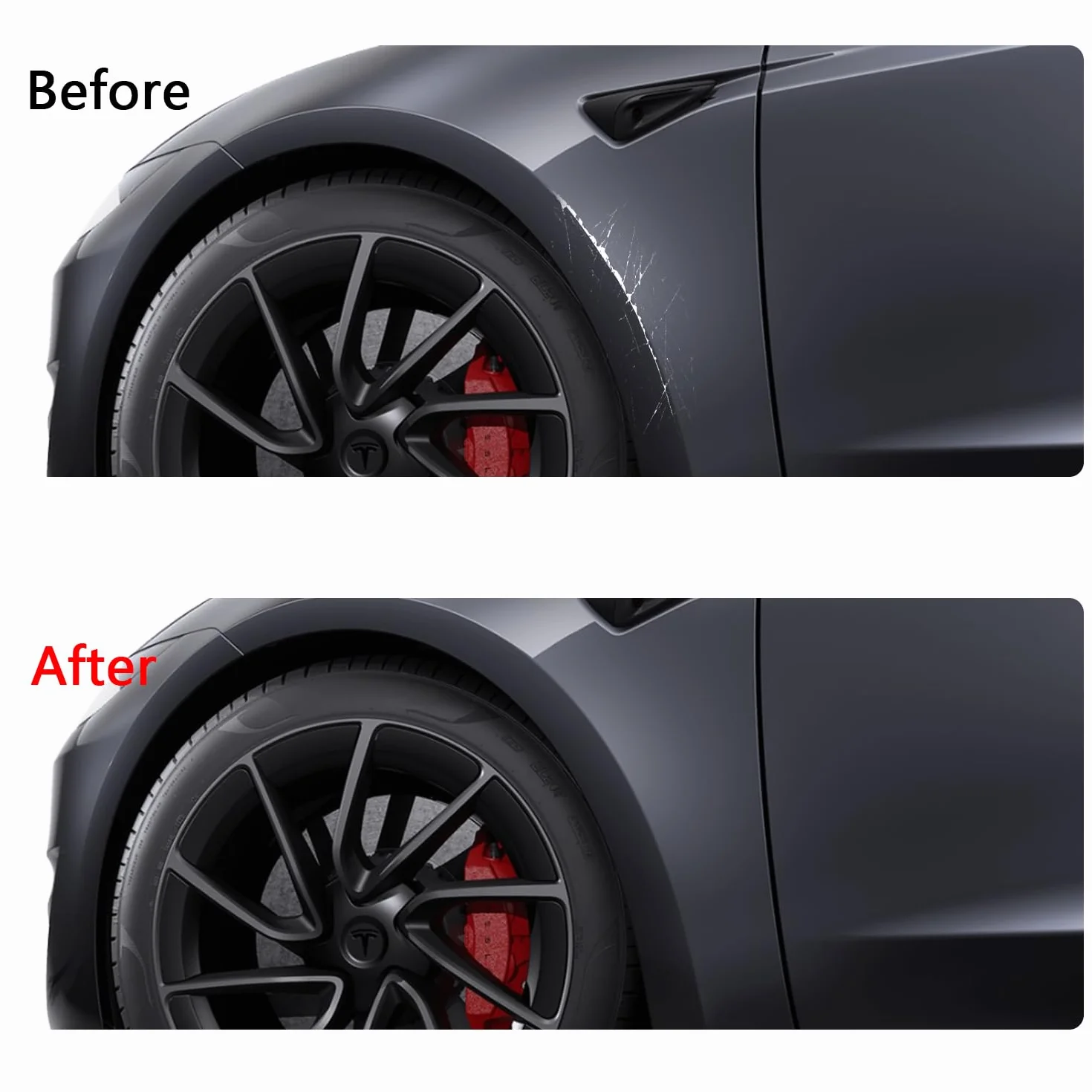 TOPABYTE Lakier retuszowy do model Y, Juniper 3, Highland X, S, Długopis do retuszu, naprawa graffiti lakierów, marker Stealth Grey - PN01