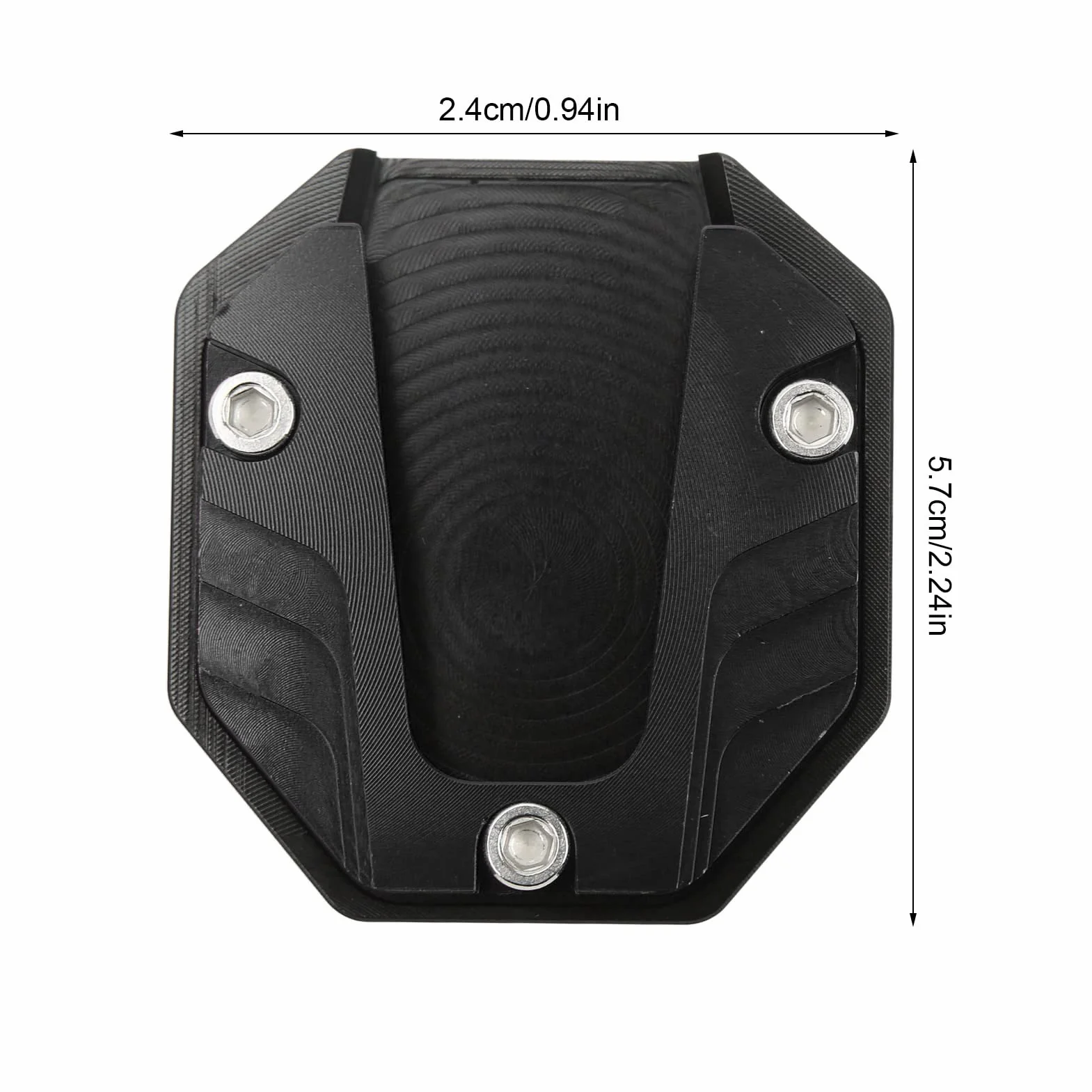 Boczna podkładka pod talerz motocykla, uniwersalna, anodowana, czarna