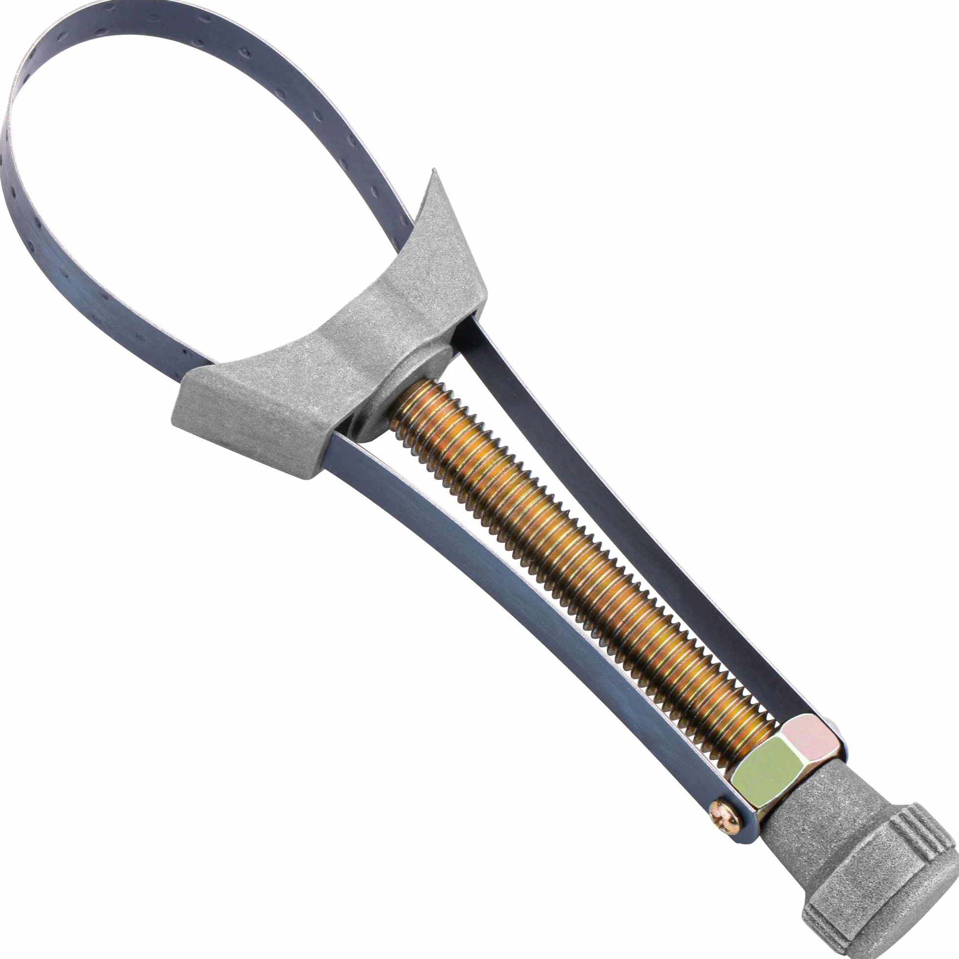 Klucz do filtra oleju EffektWerk z regulowanym paskiem (65 mm - 110 mm), wytrzymałą aluminiową taśmą stalową, uniwersalne narzędzie do usuwania filtra do samochodów osobowych i ciężarówek