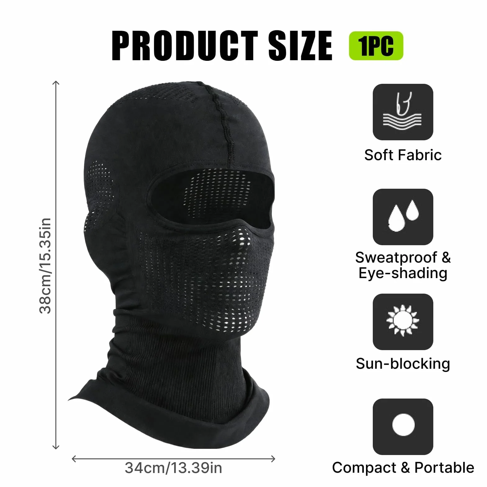 Kominiarka motocyklowa Balaclava do jazdy na rowerze, maska narciarska, oddychająca, odprowadzająca wilgoć, dla mężczyzn i kobiet, 4 warianty noszenia, unisex, na wiosnę, jesień i zimę