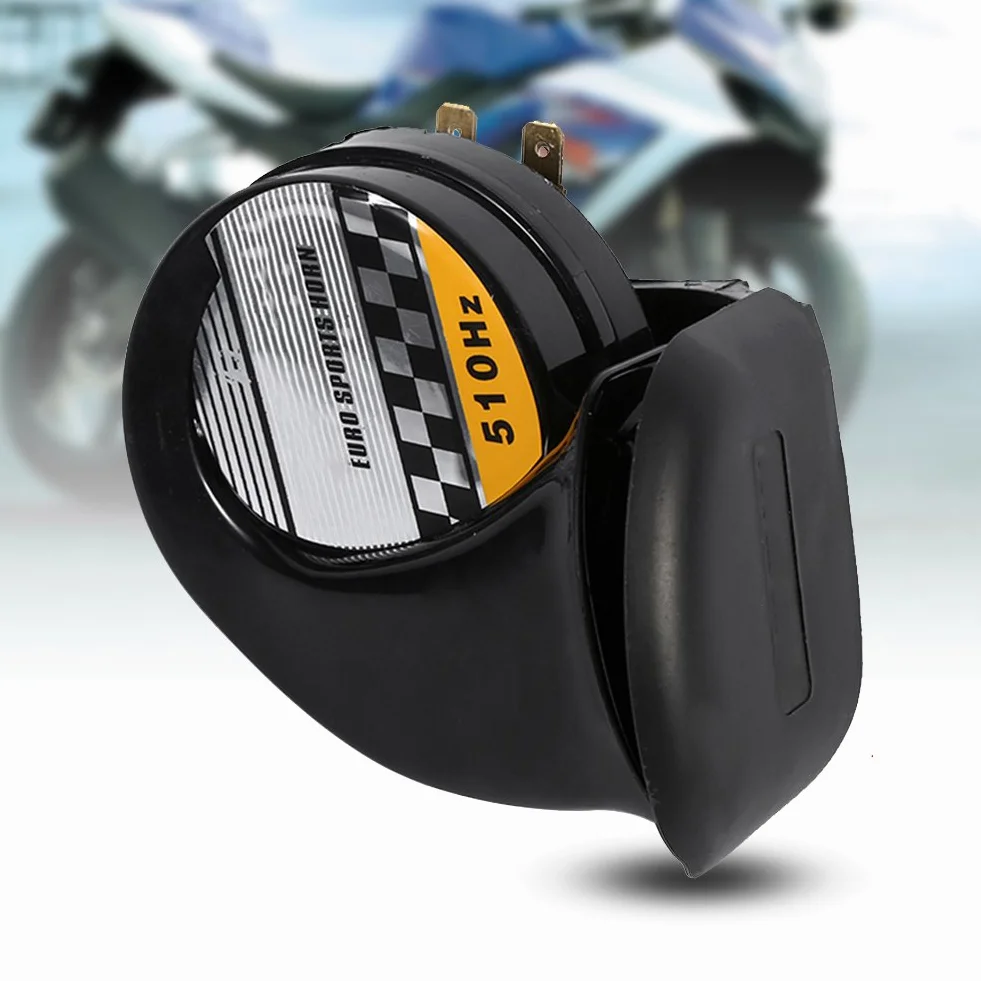 Klakson motocyklowy ślimak Potężny 115 DB 510 Hz 12 V Syrena Horn Głośnik Mocny Wodoodporny do Samochodu Skutera Samochodowego