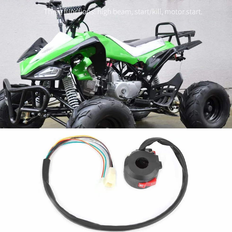 przełącznik na kierownicę motocykla, przełącznik na lewą kierownicę motocykla Start ON-OFF włącznik światła dla ATV Quad