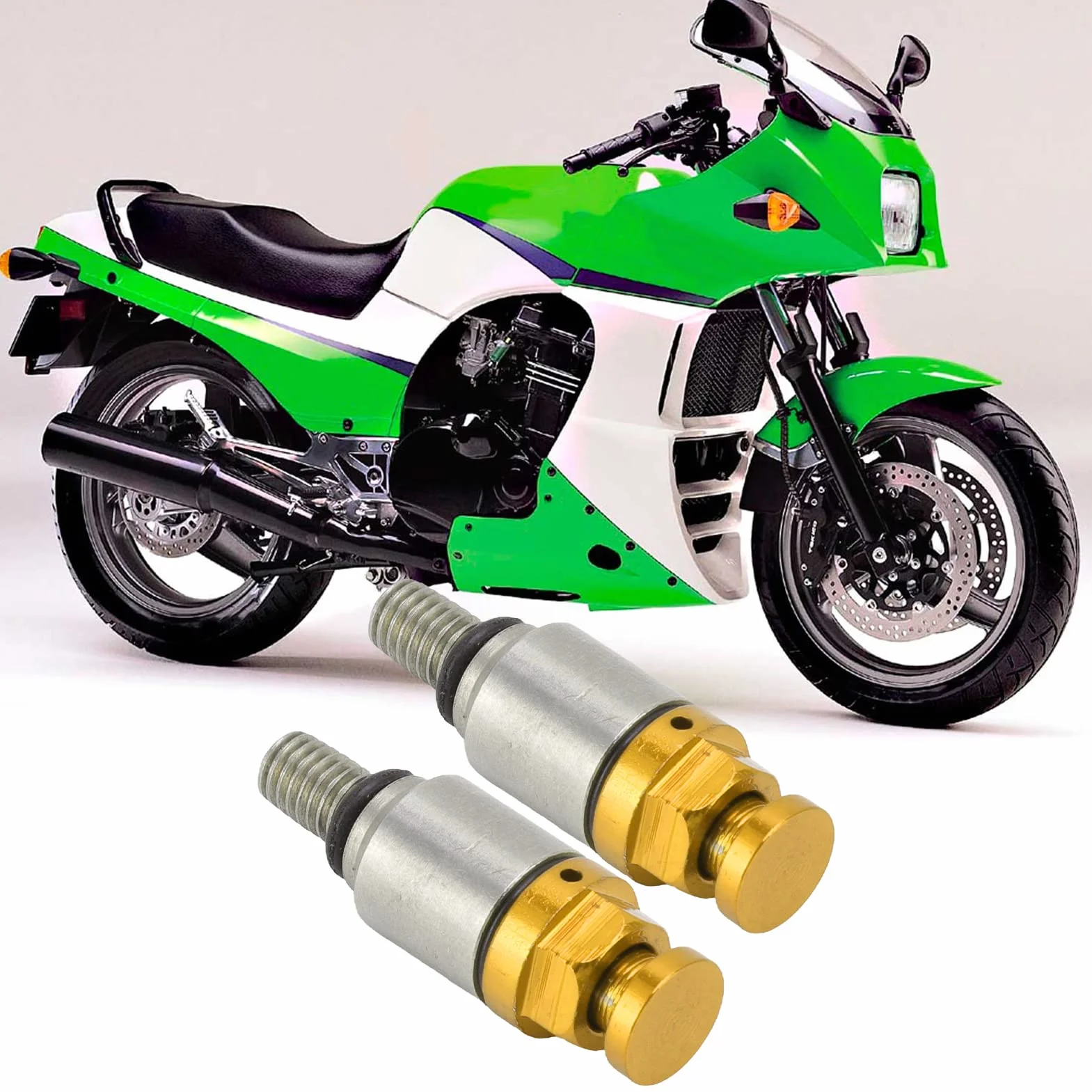 Zawór Nadmiarowy Odpowietrznika Widelca, 2 Szt. M5x0.8 ze Stopu Aluminium Widelec Odpowietrznik Powietrza Wymiana Zaworu Nadmiarowego dla CRF150R CR125R CR250R CRF250R(Żółty)