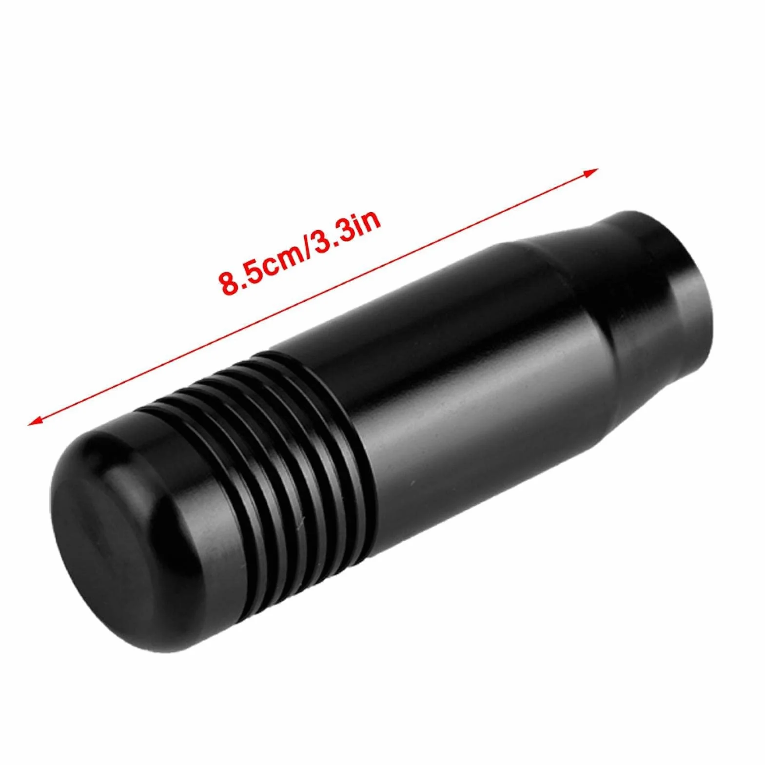 Gałka Zmiany Biegów, Ręczna Gałka Zmiany Biegów do Samochodu ze Stopu Aluminium Uchwyt Shifter Head 8.5cm Zamiennik dla Gałki Zmiany Biegów Versnellingspookknop Gałka Zmiany Biegów(czarny)