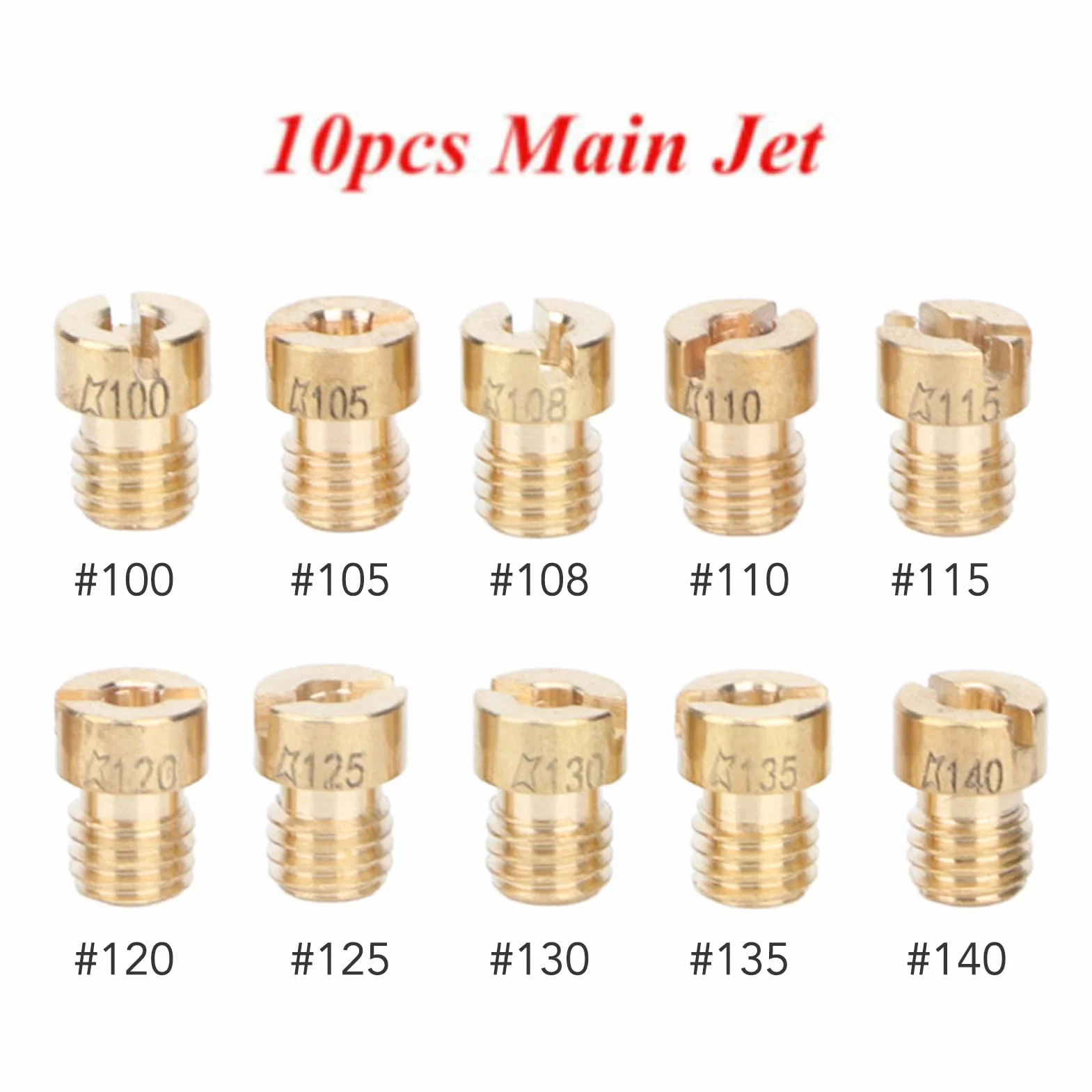 20 szt. Zestaw Głównych Dysz Gaźnika Motocyklowego Pilot Slow Jets dla PWK CVK PE Carb