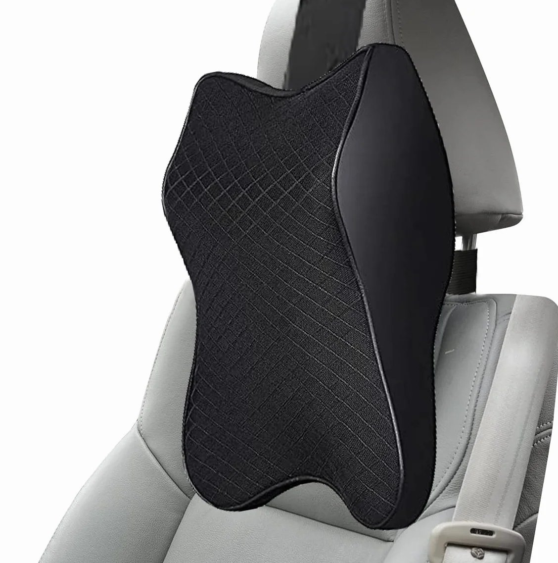 Zagłówek,Zagłówek Samochodowy, Podparcie szyi, Poduszka na Zagłówek Samochodowy, Car Seat Headrest - Ergonomiczna Pianka Memory,ulga przy zmęczeniu, oddychająca, zdejmowana poszewka na poduszkę