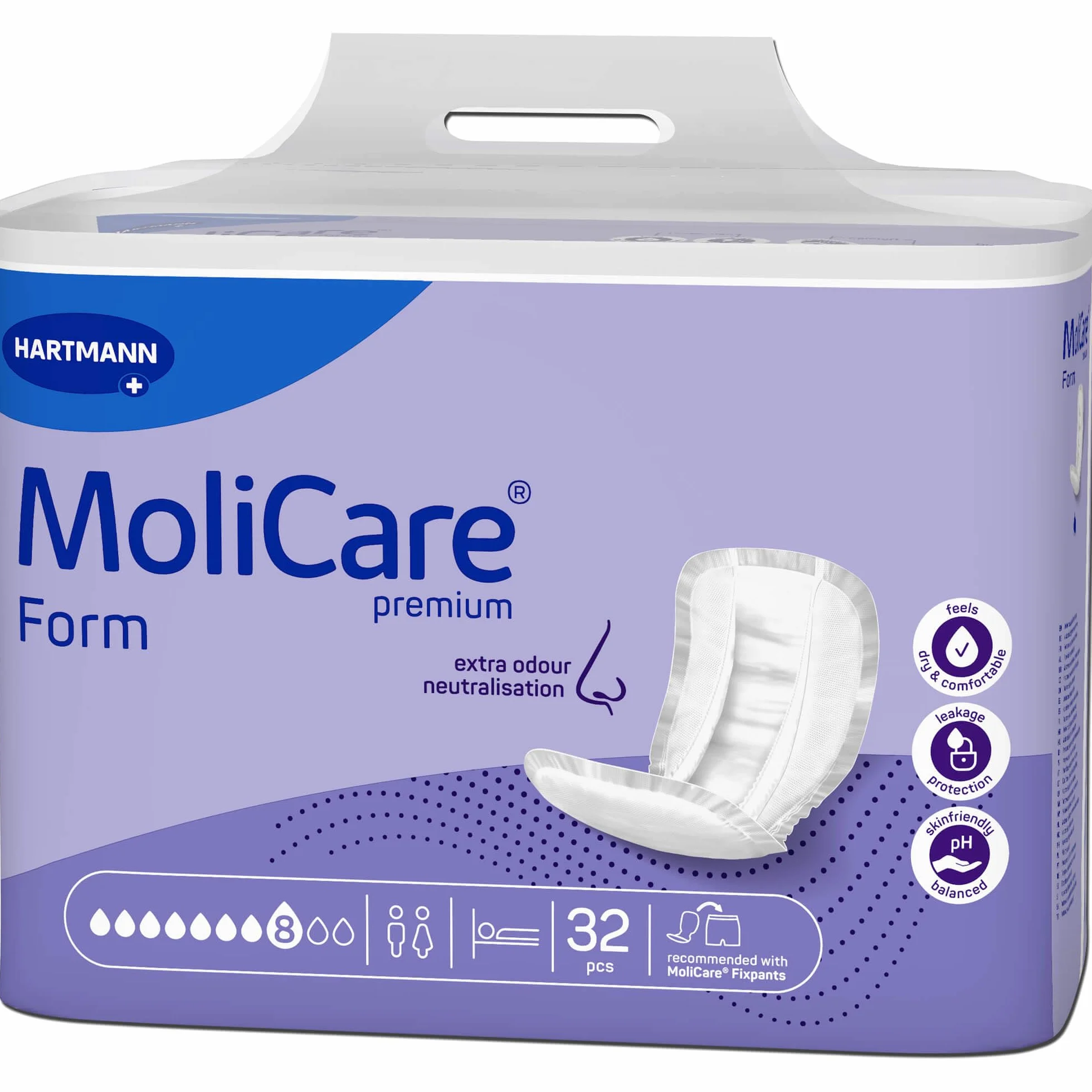 Molicare Kształt premium 8 kropli dla ciężkich nietrzymania moczu 32 sztuki