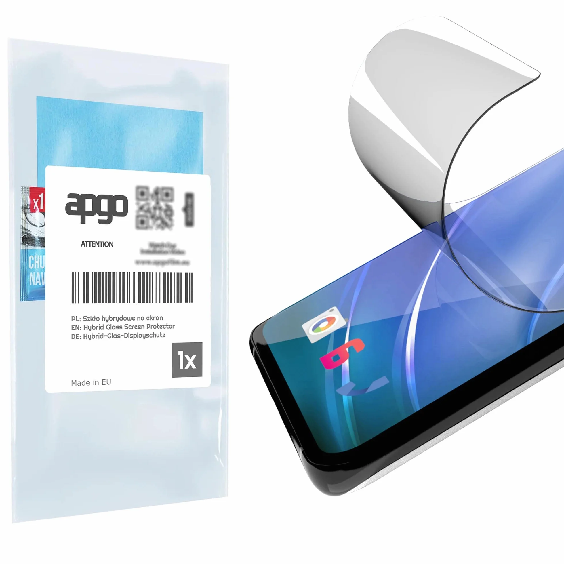 apgo Hybrid Glass 9H Screen Protector dla BMW R 1300 GS Adventure from 2024, szkło hybrydowe 9H, zamiennik hartowanego