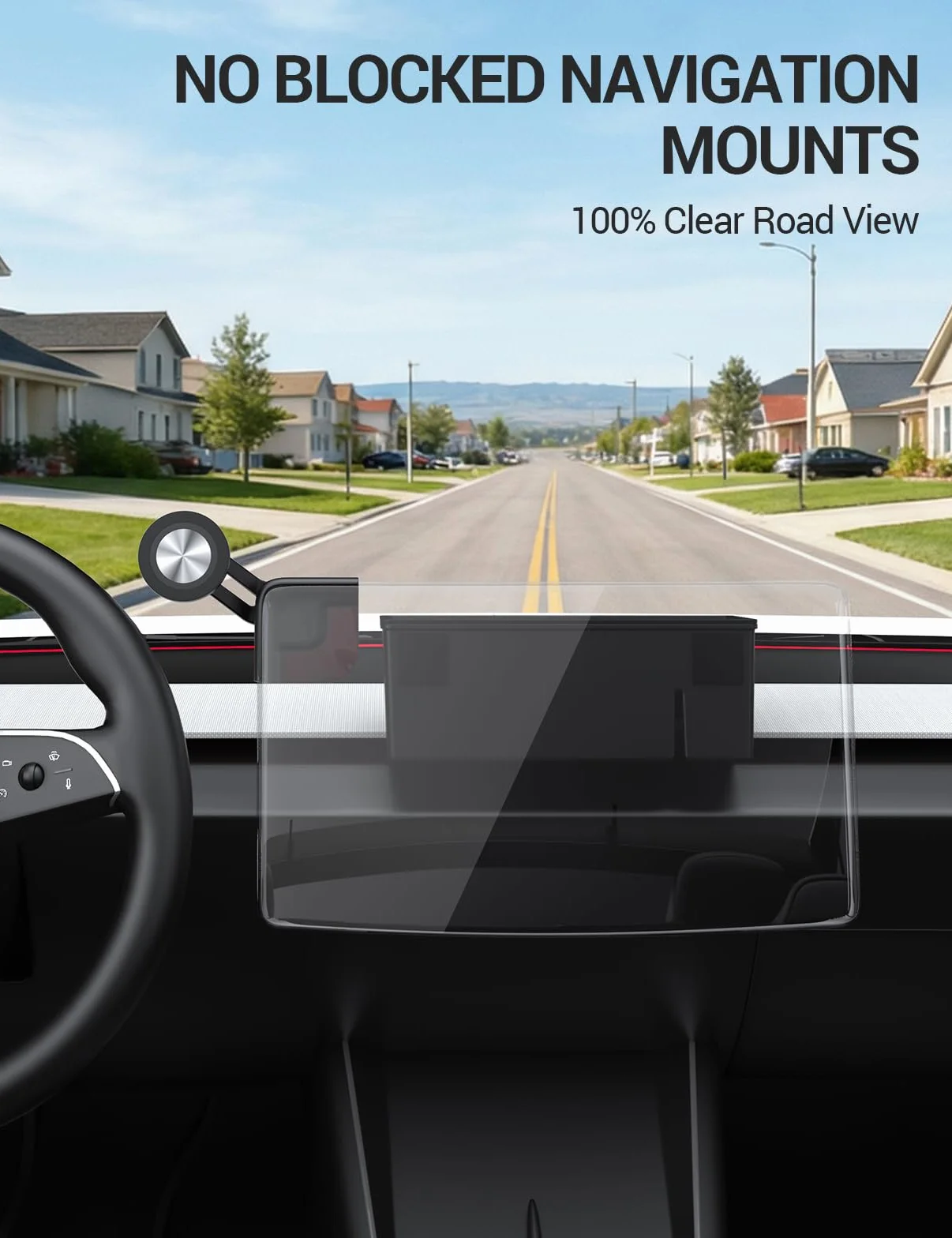 BASENOR Skrytka Pod Ekranem Dla 2026 Tesla Model Y Model 3, Ukryty Organizator Deski Rozdzielczej Z Pokrywą Chroniącą Prywatność, Niepoślizgowy Holder Dla 2025 Model Y Juniper 2024-2026 Model 3