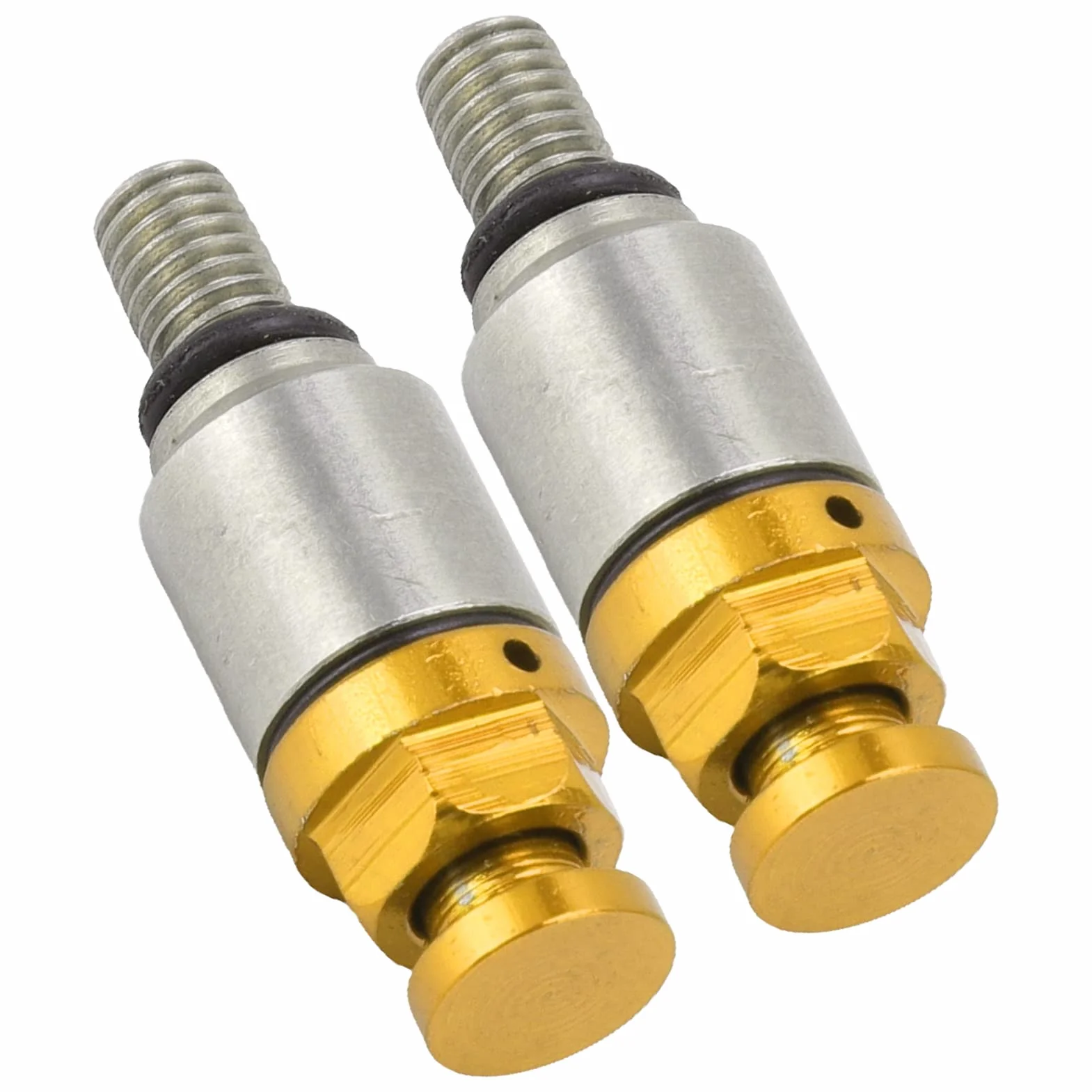 Zawór Nadmiarowy Odpowietrznika Widelca, 2 Szt. M5x0.8 ze Stopu Aluminium Widelec Odpowietrznik Powietrza Wymiana Zaworu Nadmiarowego dla CRF150R CR125R CR250R CRF250R(Żółty)