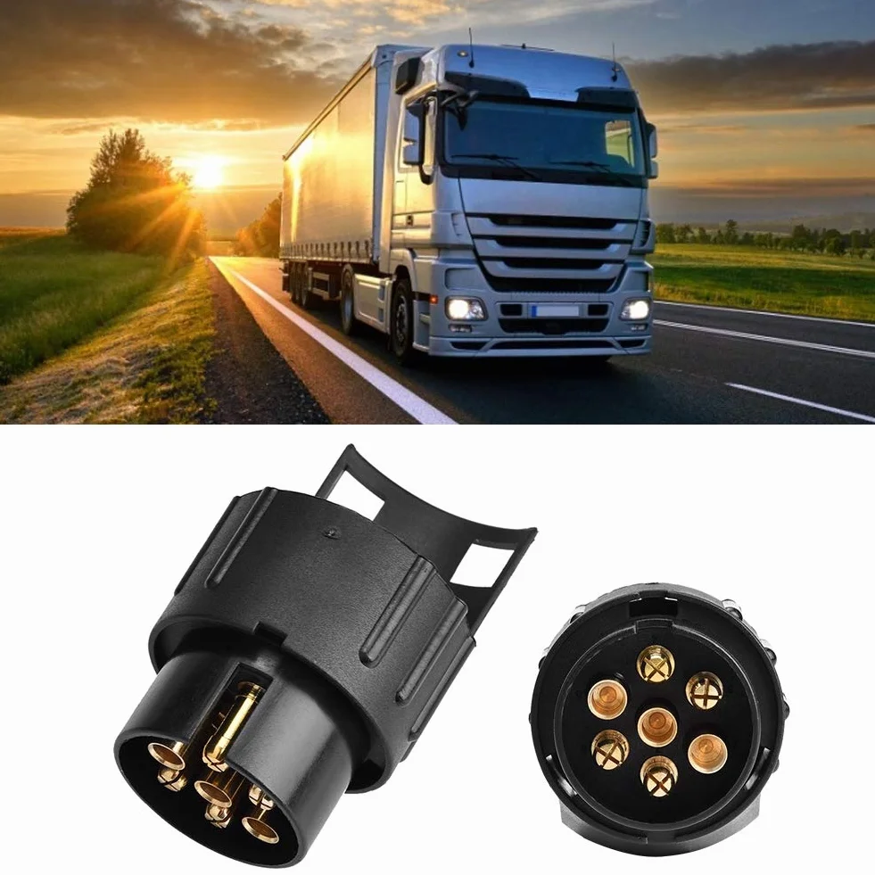 Trailer Plug adapter, 12 V 7 pinów do 13 pinów N & S Trailer Socket Adapter wtyczka konwerter przyłącze do przyczepy kempingowej