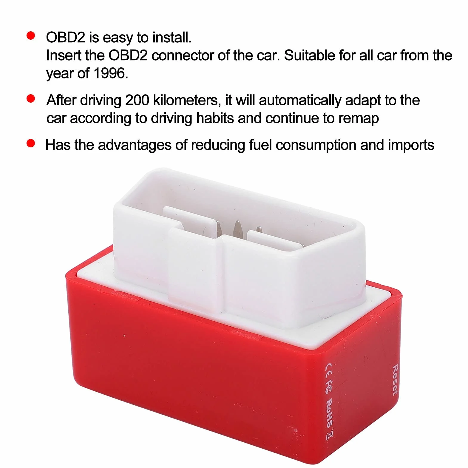 Tuning Chip Box, Wtyczka OBD2 Chip Tuning Box ECU Oszczędzaj Energię Ekonomiczne Akcesoria Samochodowe dla Red