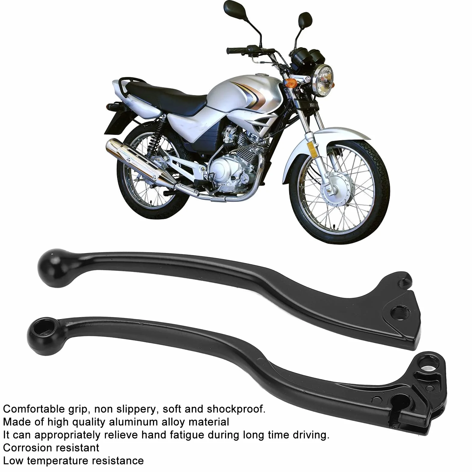 Aramox Dźwignia Sprzęgła i Hamulca Motocykla, Para, Stop Aluminium, Zamiennik dla YBR 125 2002-2013