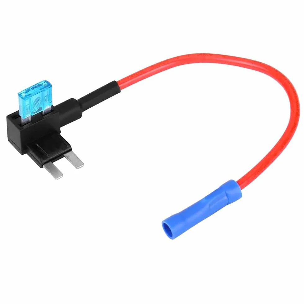 6 Sztuk 12V / 24V Zestaw Uchwyt Bezpiecznika, Kran Bezpiecznika Samochodowego z Przewodem 16 AWG, Bezpłatne 18 Sztuk Płaskich Bezpieczników i Ściągacz Bezpieczników (Terminal Zaciskany)