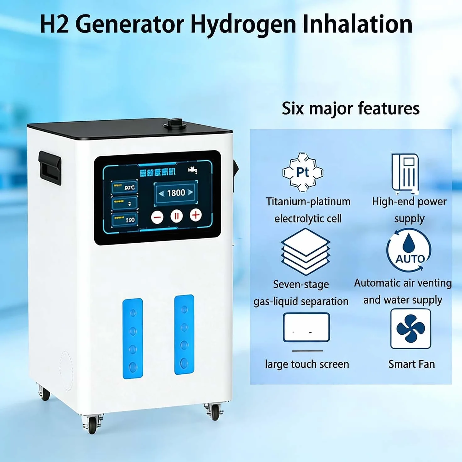 Inhalator Wodorowy Trójpunktowy 99,99% Czystości Wodoru 900ml