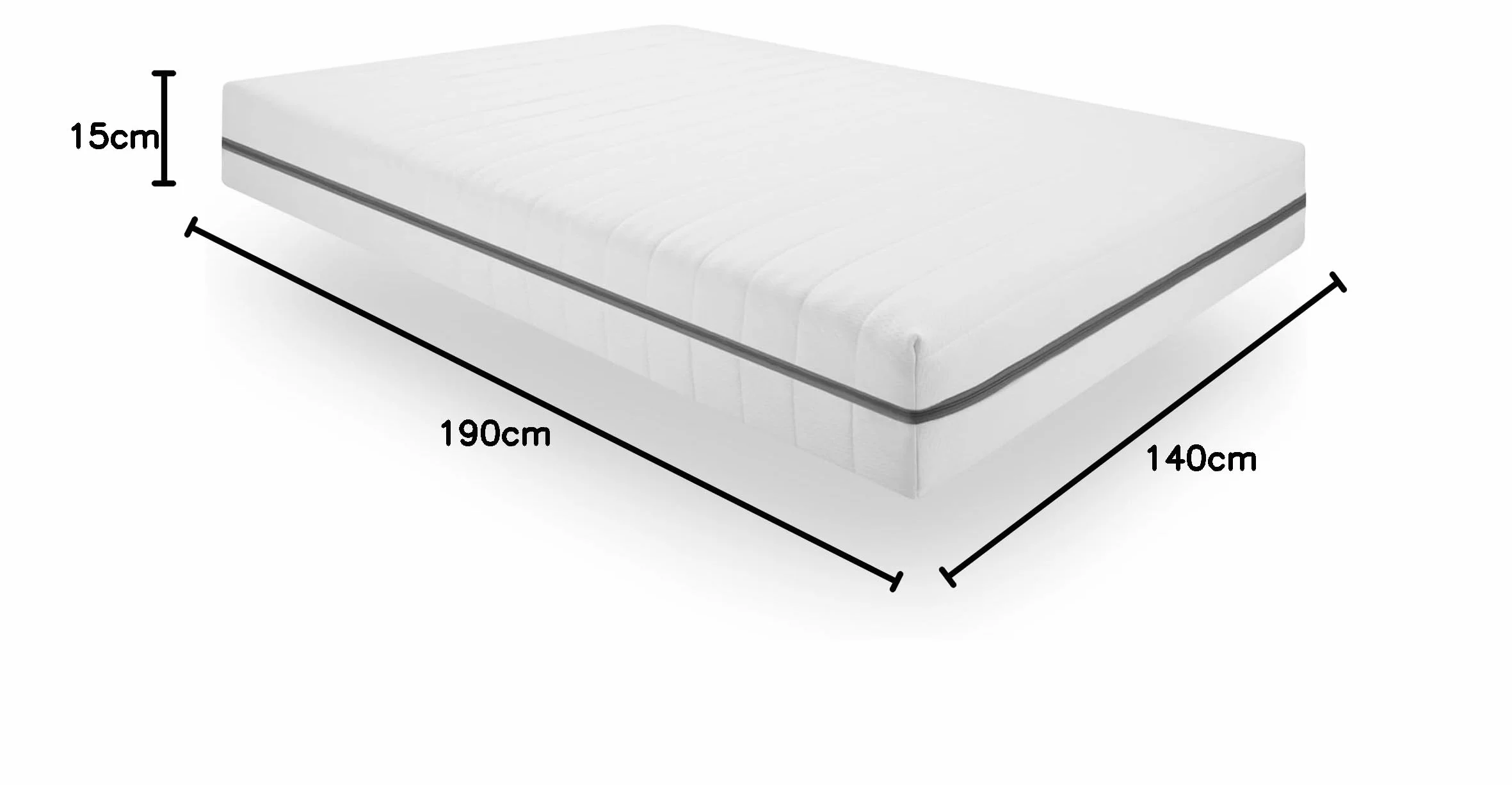Materac 140x190 cm 18 cm 7-strefowy z zimnej pianki H3 H4 podwójny stopień twardości oddychający