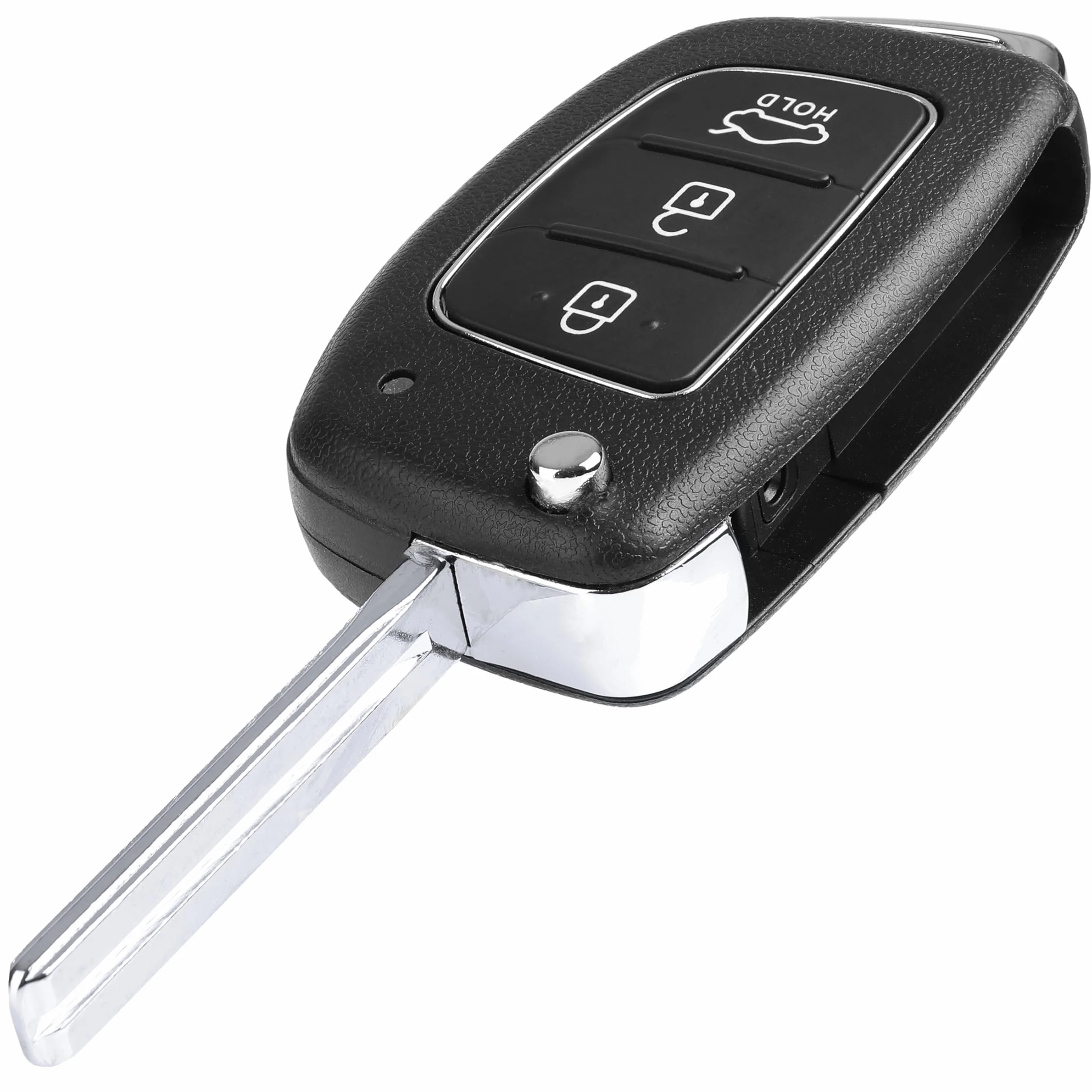 FINTERRY Obudowa Kluczyka Samochodowego kompatybilna z Hyundai i10 i20 i30 i40 ix35 Elantra Tucson Santa Fe – Zamiennik Pilota Składana Obudowa Klucza 3 Przyciski