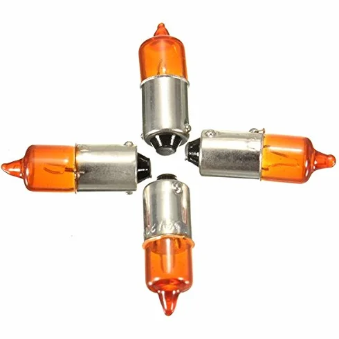 4 szt. 12 V 23 W Motocykl Singal Żarówka wskaźnikowa Ba9S Podstawa Mini Amber Halogen