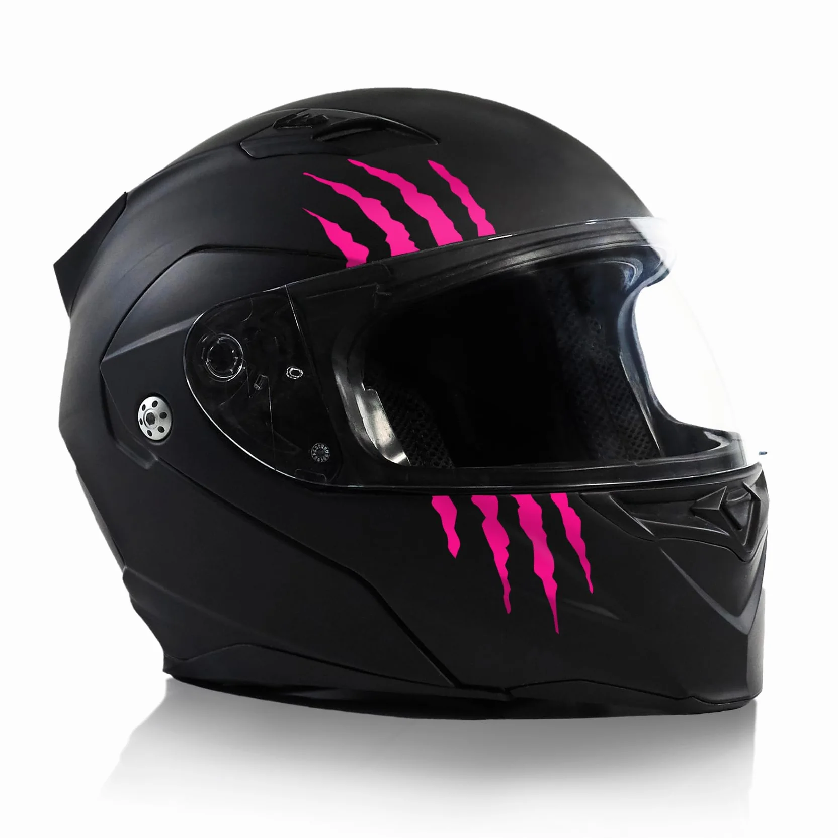 Finest Folia Naklejki na kask, zestaw 2 sztuk, 7,5 x 7,5 cm, naklejka z pazurami, dekoracja na motocykl, kask samochodowy, motocykl, motocykl, zarysowania, wodoodporne, K173