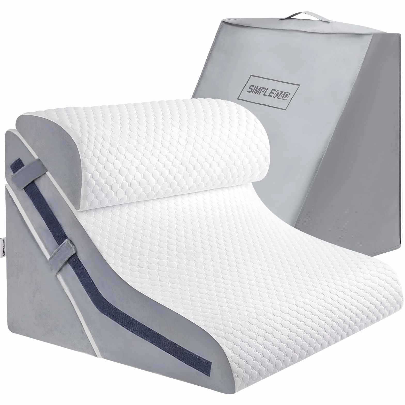 Poduszka klinowa ortopedyczna z pianki memory 15 w 1 regulowana 23-50 cm na ból po operacji