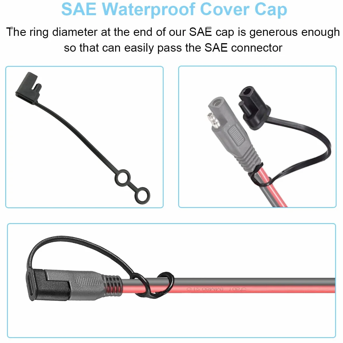 6 sztuk SAE Polarity Reverse Adapter Złącze SAE do SAE Polarity Reverse Quick Disconnect Cable Plug Adapter do kabla przedłużającego SAE, panel słoneczny, samochód, motocykl, Travel Trailer