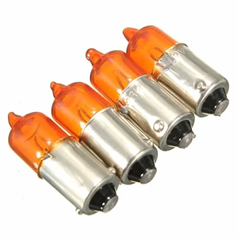 4 szt. 12 V 23 W Motocykl Singal Żarówka wskaźnikowa Ba9S Podstawa Mini Amber Halogen