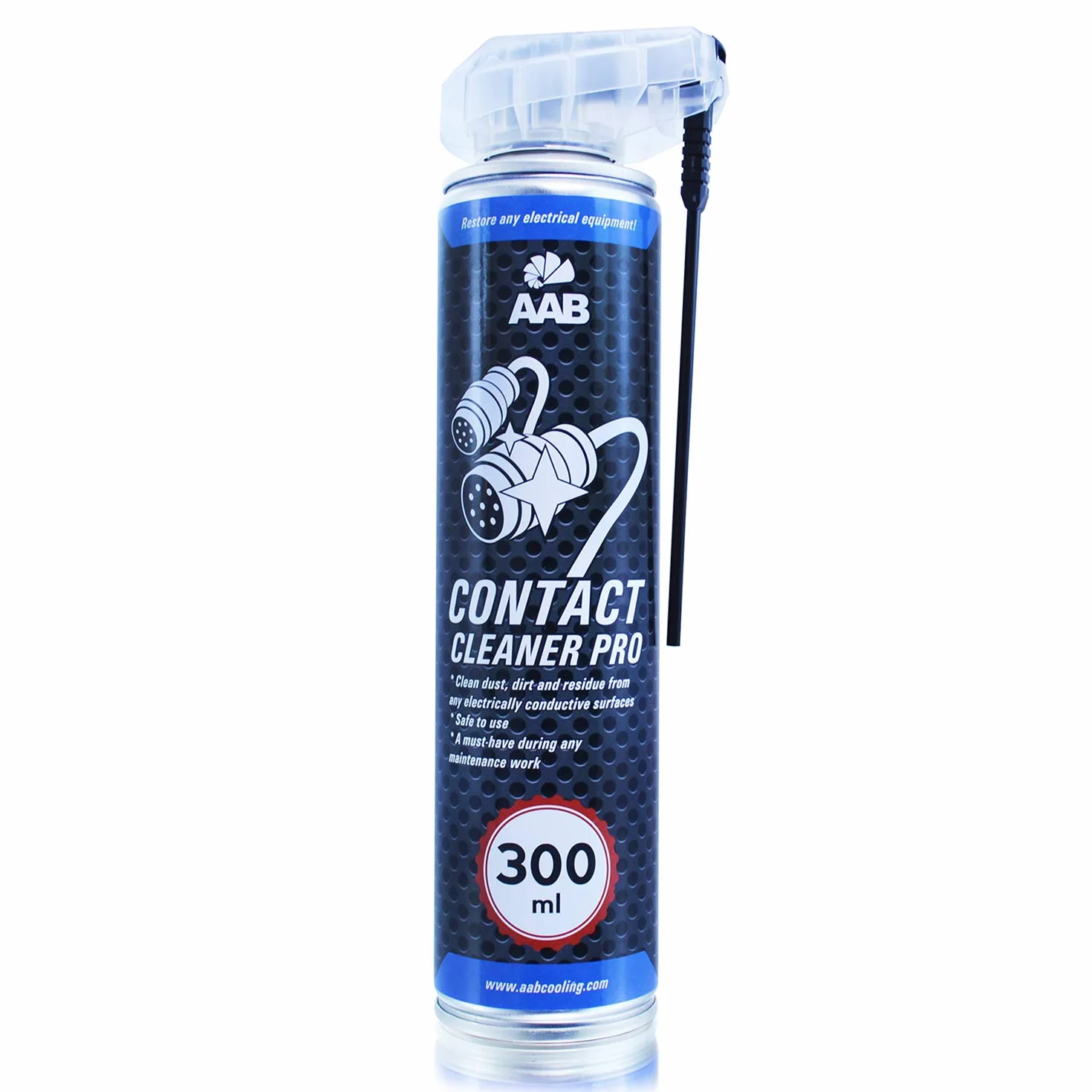 AABCOOLING Zmywacz do Styków PRO 300ml - Preparat do Czyszczenia Styków i Wtyczek Elektrycznych, Spray na Zaśniedziałe Styki, Środek do Konserwacji Styków