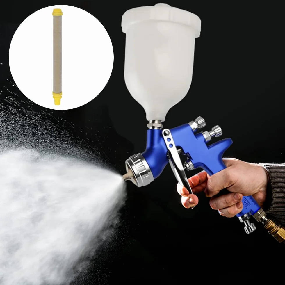 5 sztuk Filtr bezpowietrzny 100 Mesh Filtr do pistoletu bezpowietrznego ze stali nierdzewnej odpowiedni do pistoletu natryskowego Wagner Airless Paint Spray Gun(żółty)