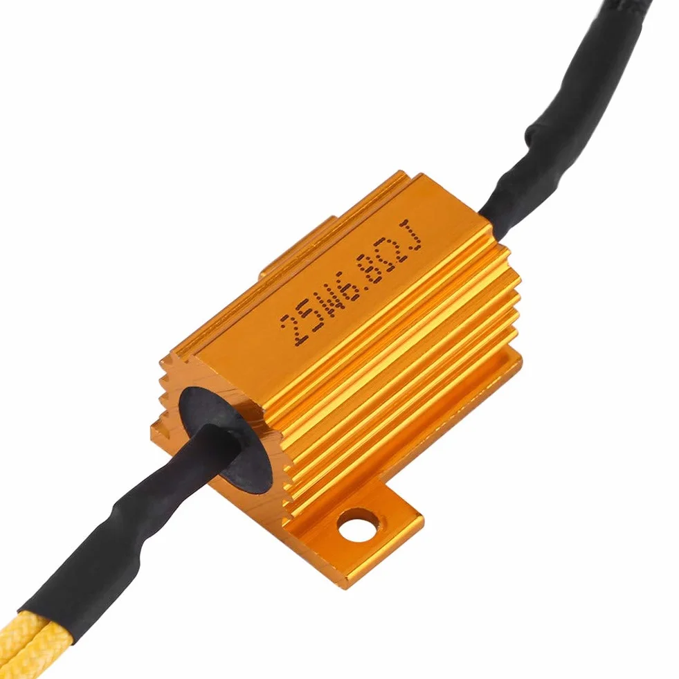Rezystor LED, 25 W 6,8 ΩJ motocykl LED kierunkowskaz światła opornik obciążenia naprawa błędów kontroler Flash