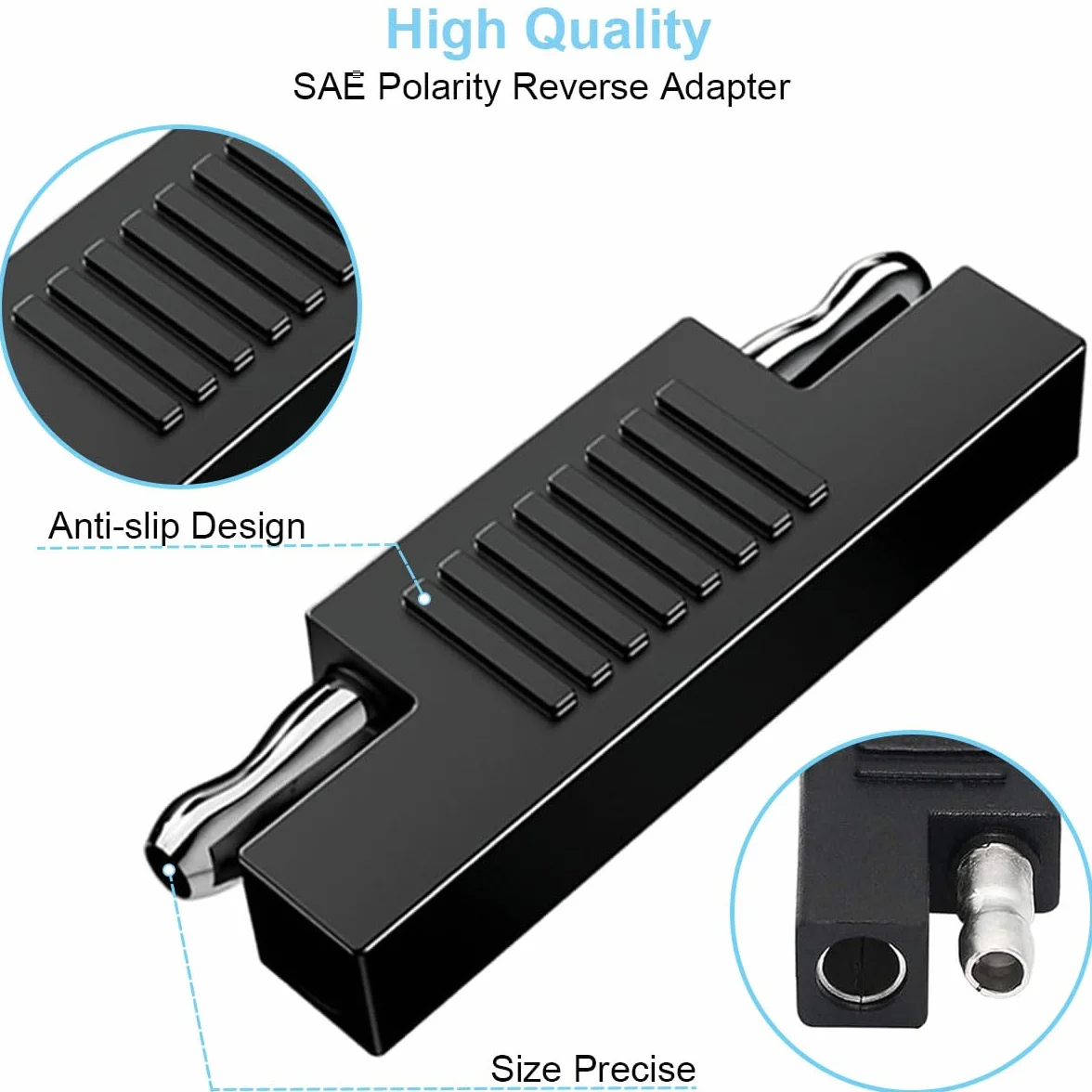 6 sztuk SAE Polarity Reverse Adapter Złącze SAE do SAE Polarity Reverse Quick Disconnect Cable Plug Adapter do kabla przedłużającego SAE, panel słoneczny, samochód, motocykl, Travel Trailer