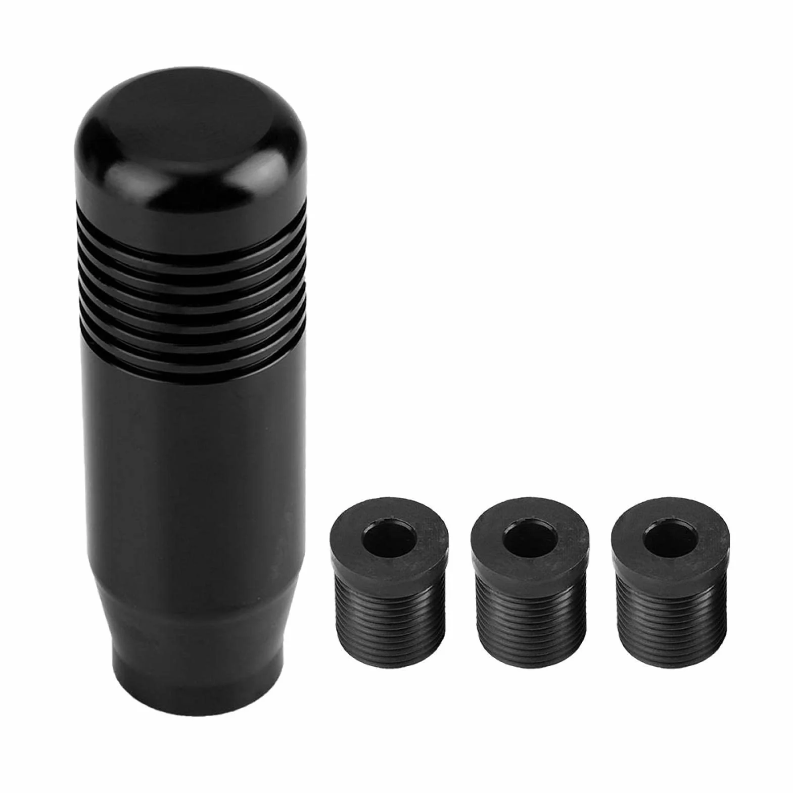Gałka Zmiany Biegów, Ręczna Gałka Zmiany Biegów do Samochodu ze Stopu Aluminium Uchwyt Shifter Head 8.5cm Zamiennik dla Gałki Zmiany Biegów Versnellingspookknop Gałka Zmiany Biegów(czarny)