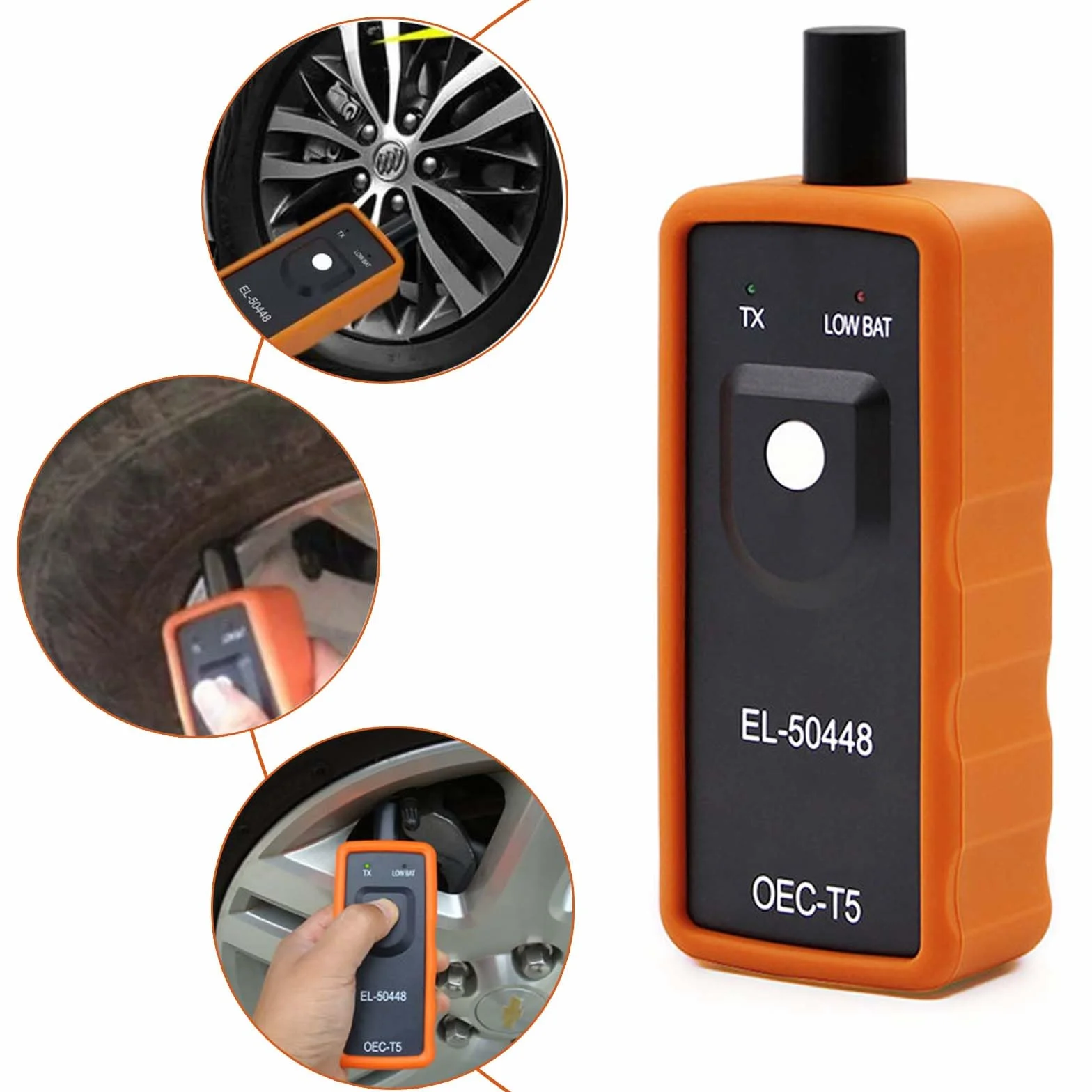 Colexy Narzędzie do resetowania TPMS Dokładny pomiar, narzędzie do ponownego uczenia się czujnika EL-50448 OEC T5, łatwe w użyciu narzędzie do zmiany czujnika, części samochodowe