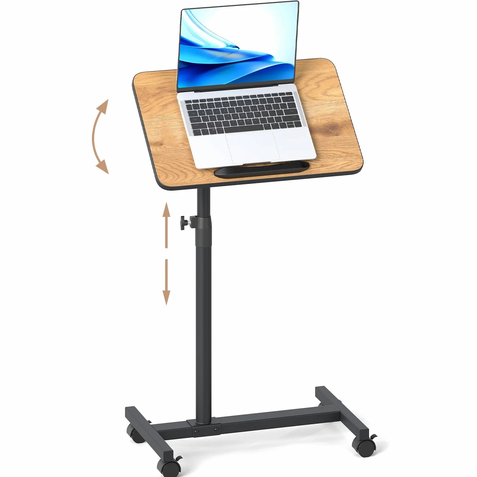 COSTWAY Stolik do łóżka z regulacją wysokości, obrotowy 360°, stolik pod laptopa