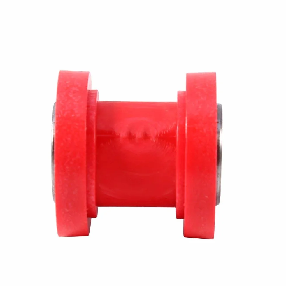 Rolki łańcucha napędowego 10mm łańcuch rolkowy suwak napinacz prowadnica koła Pit Dirt Mini Bike Moto Atv czerwony