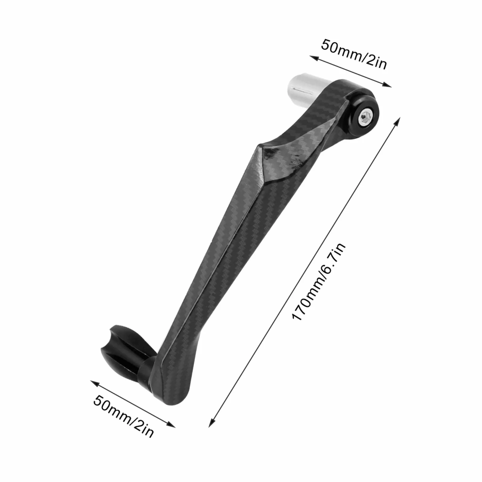 KIMISS Ochronka do kierownicy motocyklowej 7/8 cala uniwersalna, stop aluminium, czarna - osłona hamulca