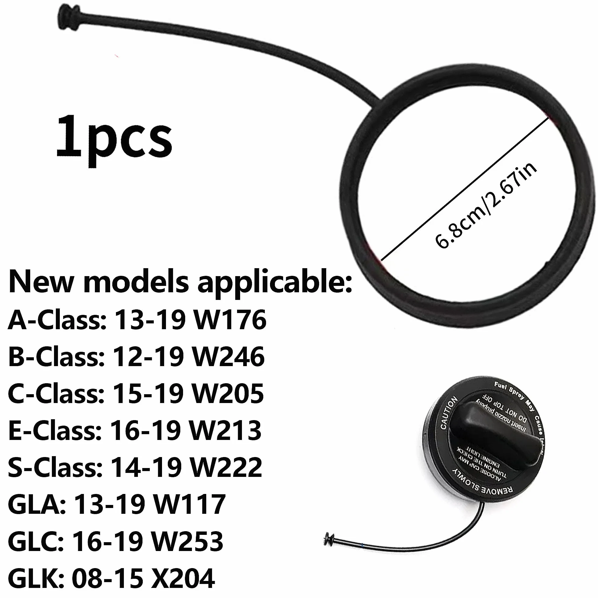 Taśma mocująca do Mercedes Benz akcesoria OE A2214700605 pokrywa zbiornika paliwa, linia korka wlewu paliwa, gumowa taśma do pokrywy wlewu paliwa z W203 W169 W171 W172 W204 X204 W211 W212 W220 W221