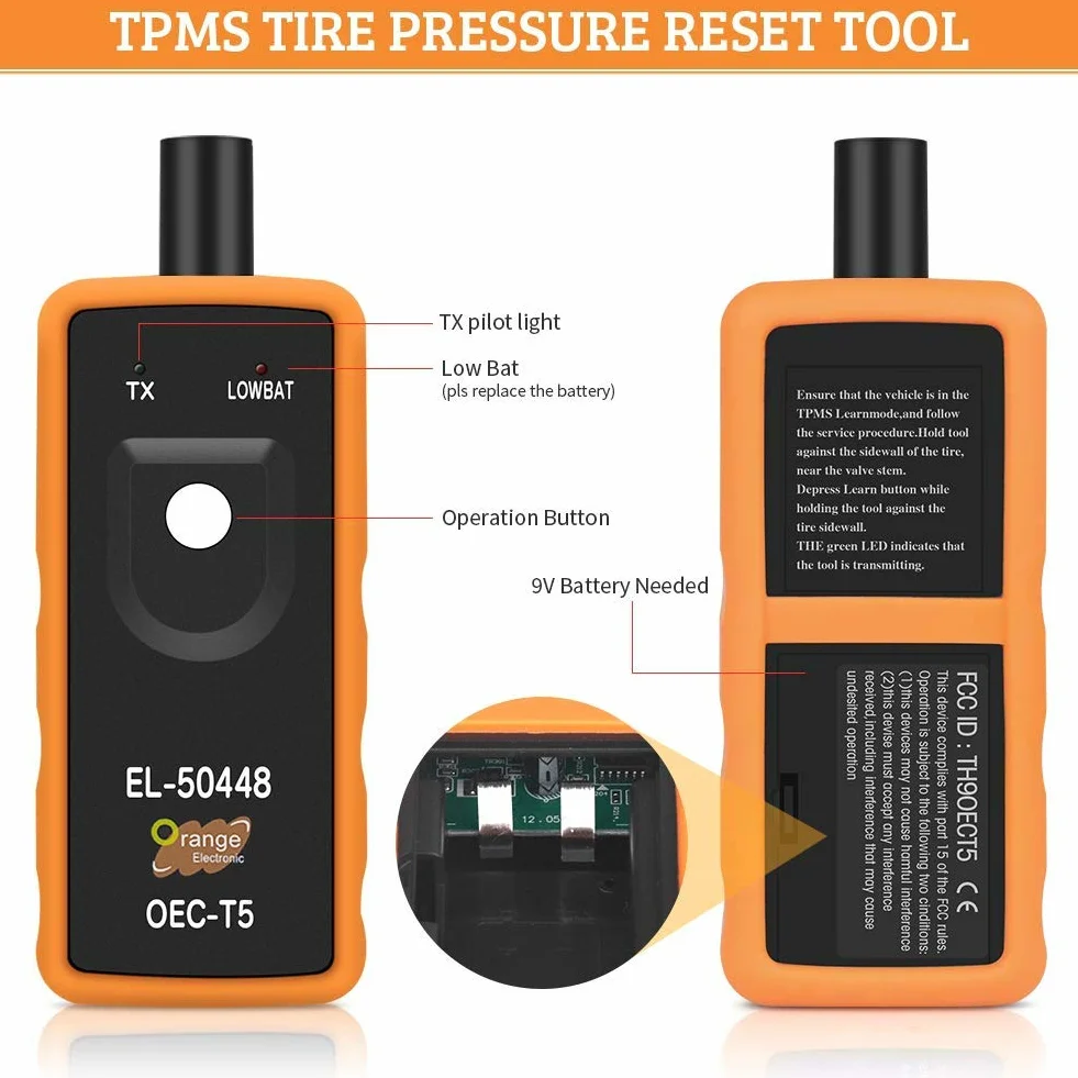 EL-50448 OEC-T5 TPMS Relearn Reset Tool GM, Narzędzia Aktywacyjne do Czujnik Układu Monitorowania Ciśnienia dla Opel