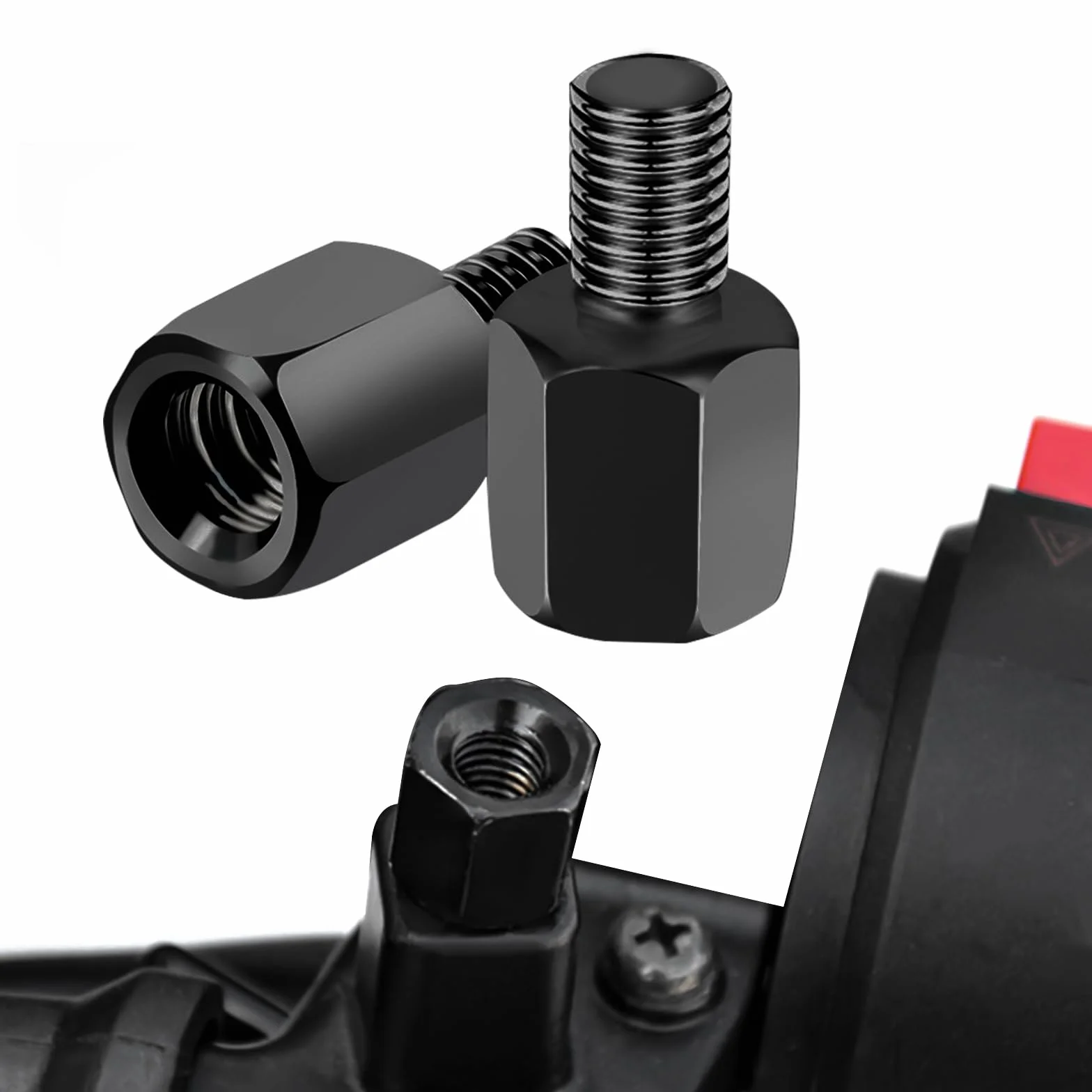 M10 M8 adapter lusterka prawego do lusterka motocyklowego, zestaw 2 szt
