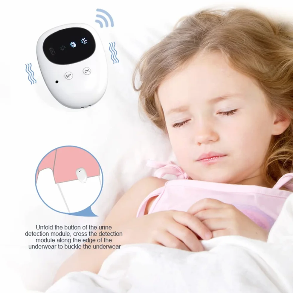 Bezprzewodowy alarm o moczeniu nocnym Clip-on 10-20 m dla dzieci
