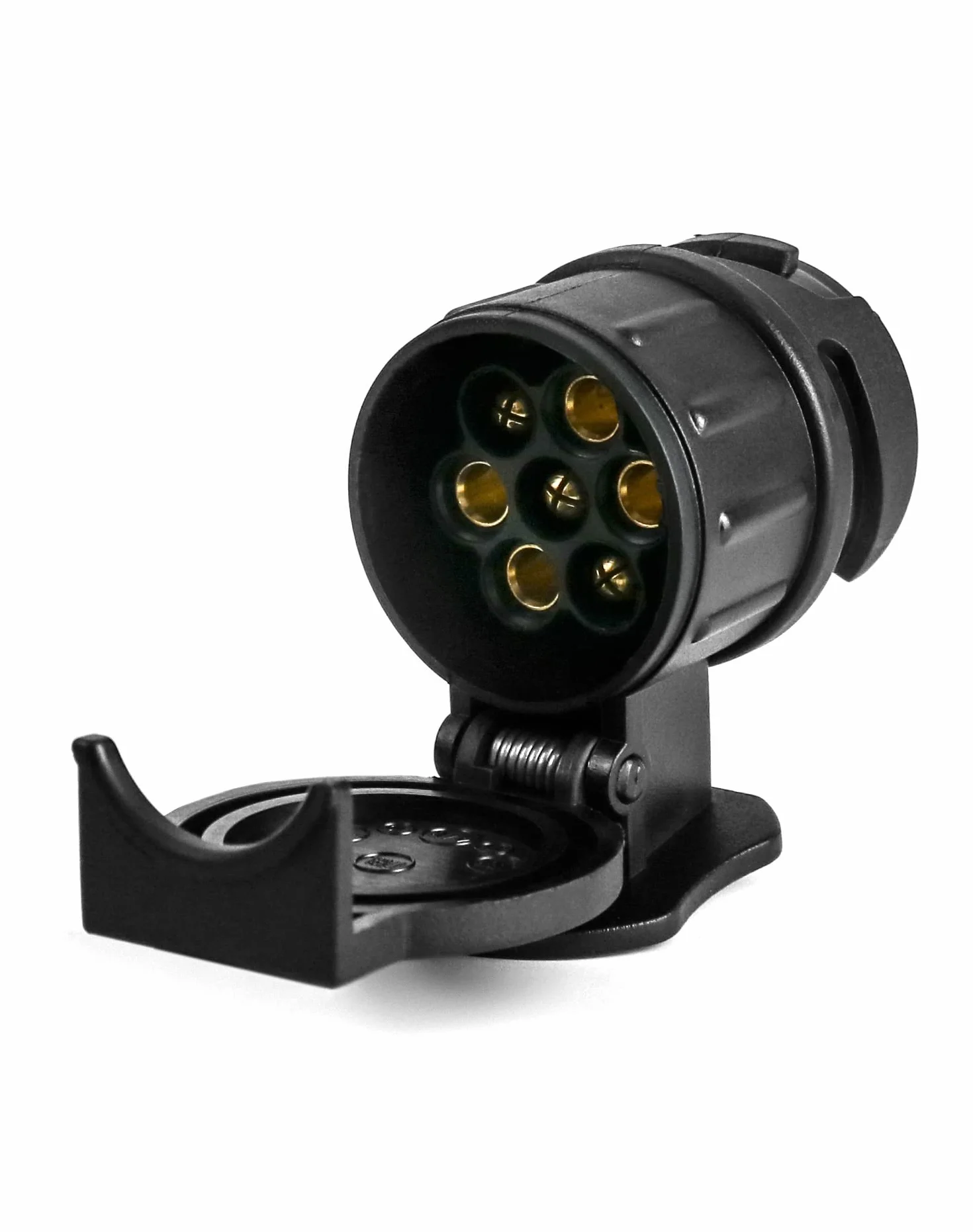 QWORK® Adapter 13 do 7 pinów, 12V wodoodporny adapter przyczepy 13 do 7 do sprzęgu przyczepy
