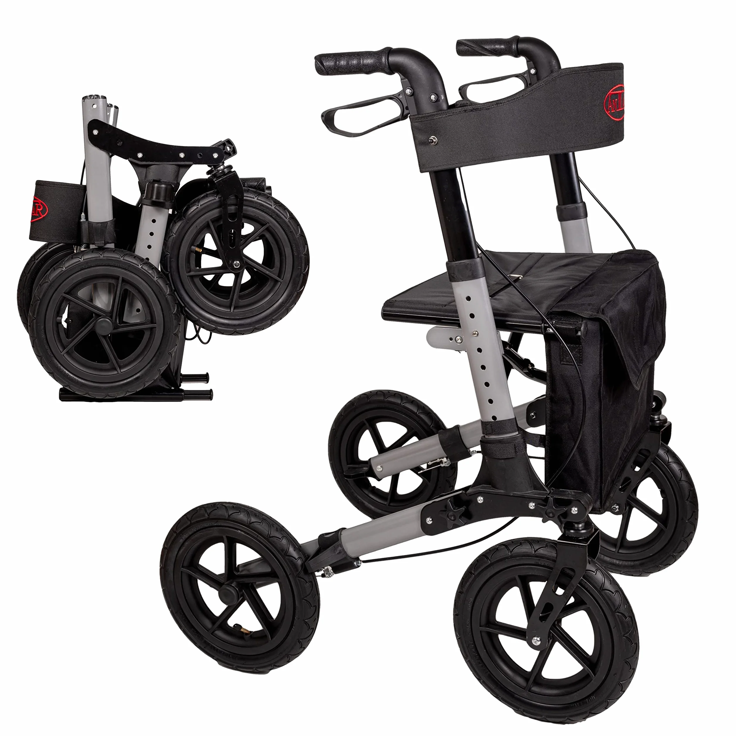 Antar Chodzik Typu Walker Srebrny Czarny 63 x 30 x 38 cm